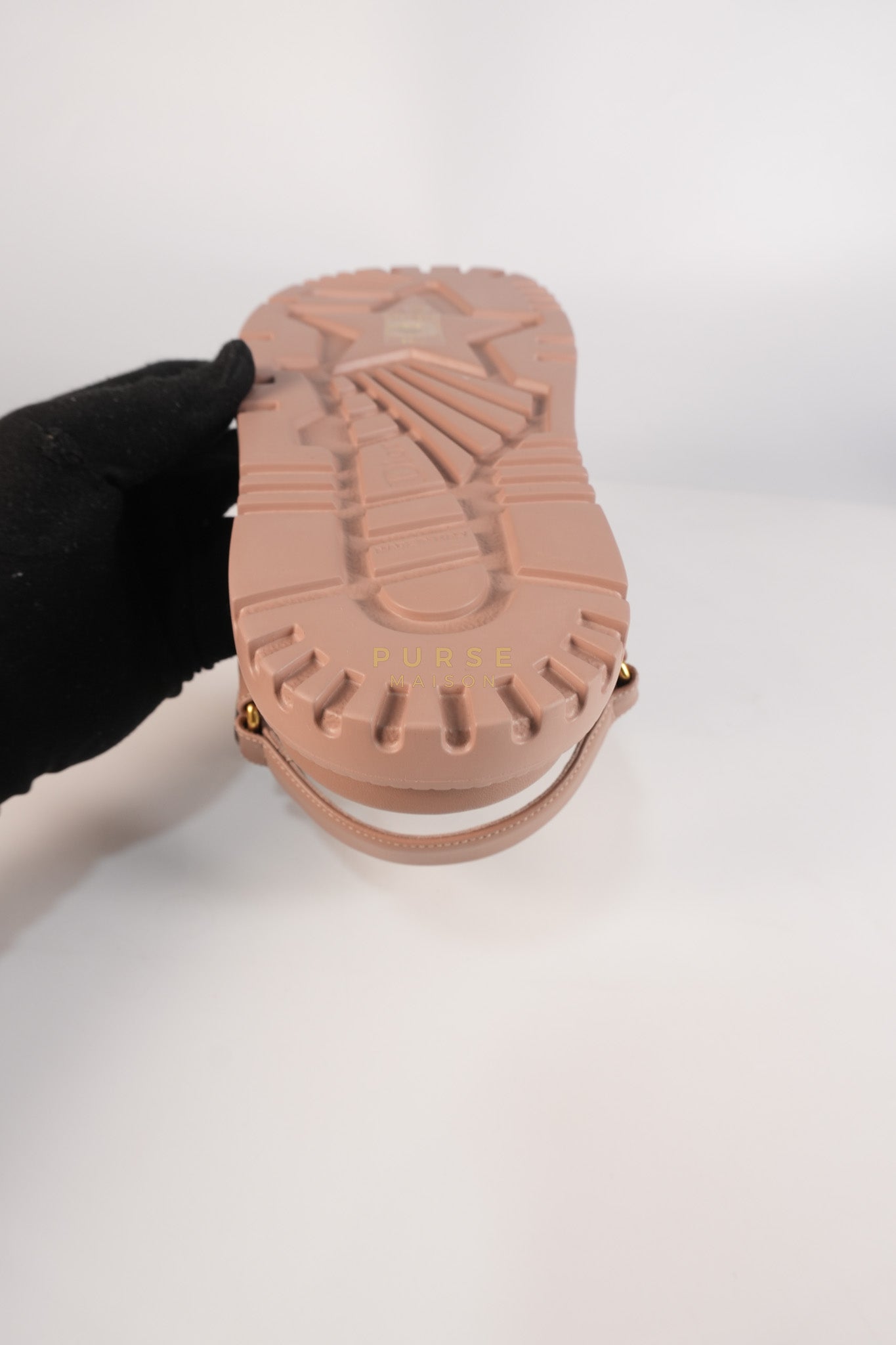 D'Wave Sandals in Powder Pink Leather Size 38EU (24cm) | Purse Maison Luxury Bags Shop