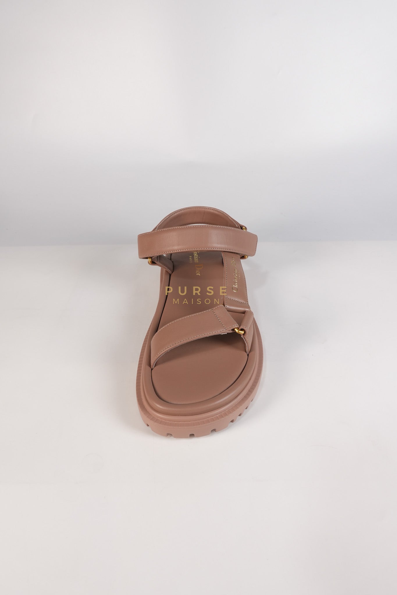 D'Wave Sandals in Powder Pink Leather Size 38EU (24cm) | Purse Maison Luxury Bags Shop