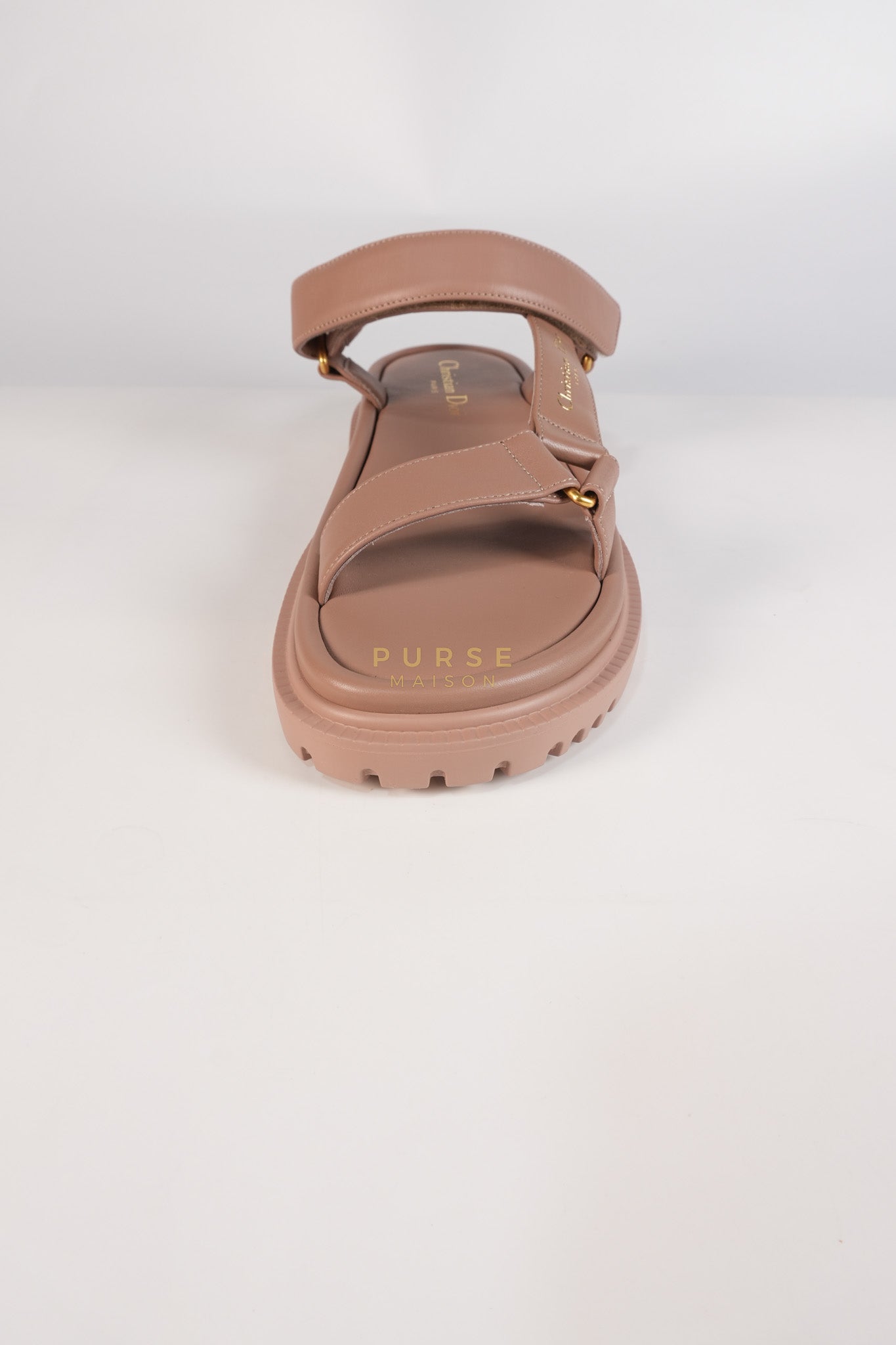 D'Wave Sandals in Powder Pink Leather Size 38EU (24cm) | Purse Maison Luxury Bags Shop