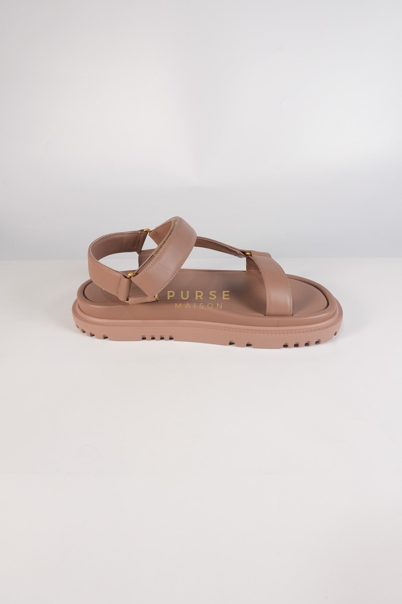 D'Wave Sandals in Powder Pink Leather Size 38EU (24cm) | Purse Maison Luxury Bags Shop