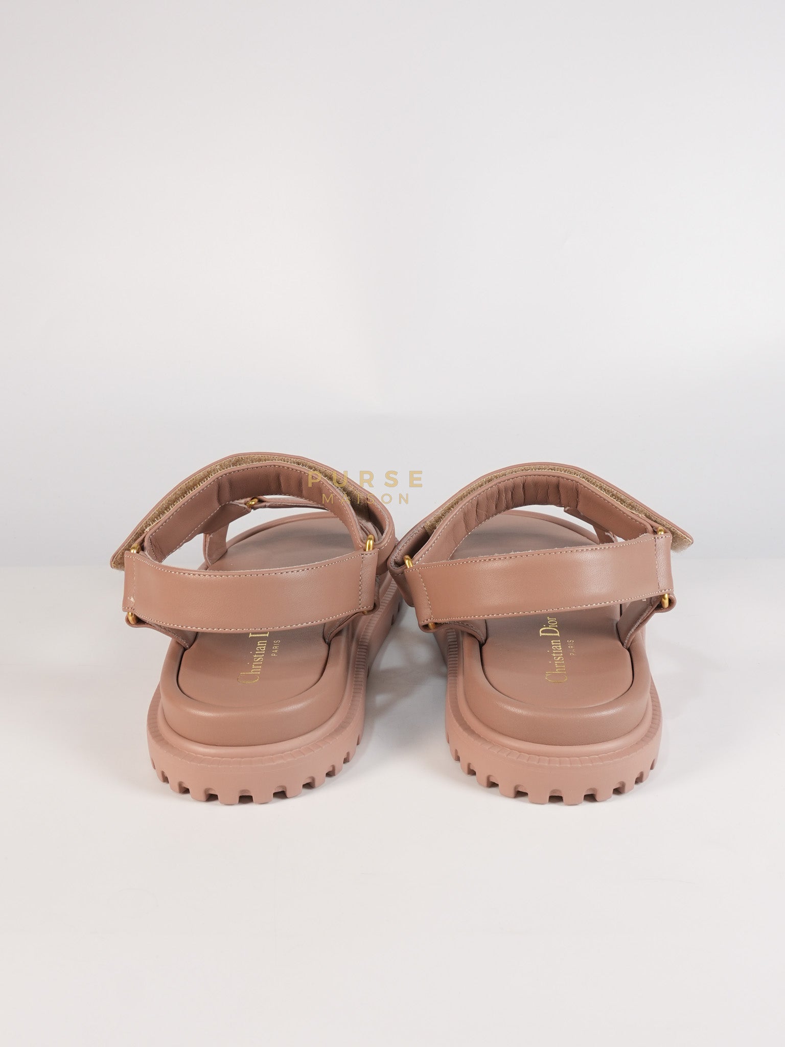 D'Wave Sandals in Powder Pink Leather Size 38EU (24cm) | Purse Maison Luxury Bags Shop