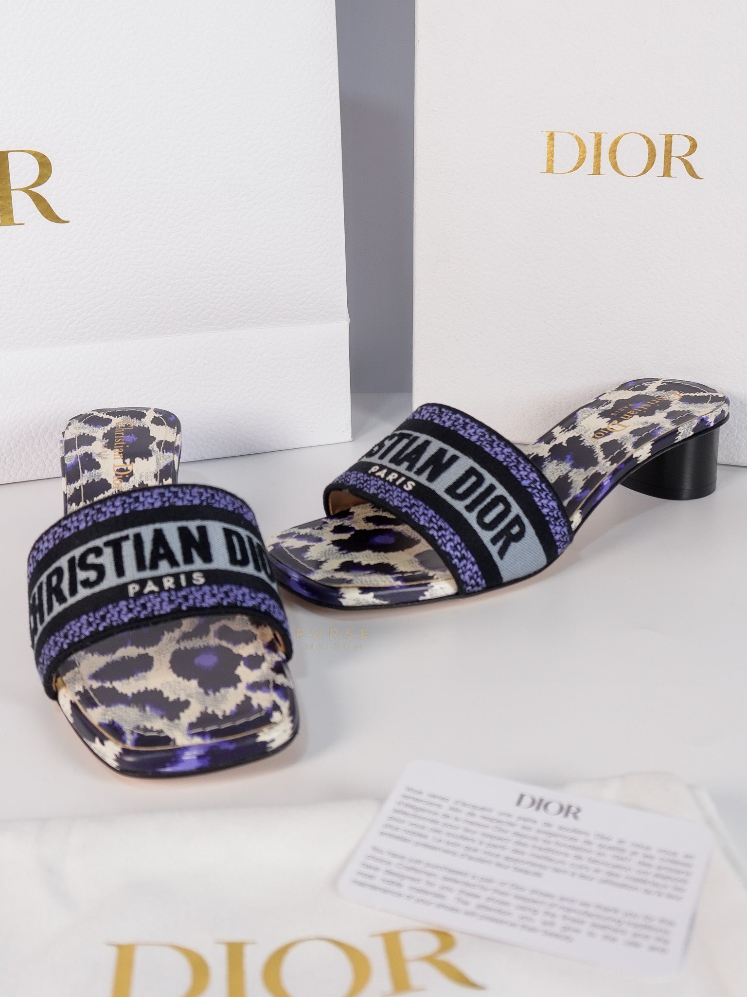 Dway Deep Sea Blue Heels Size 37.5 EU(23.5 cm) | Purse Maison Luxury Bags Shop