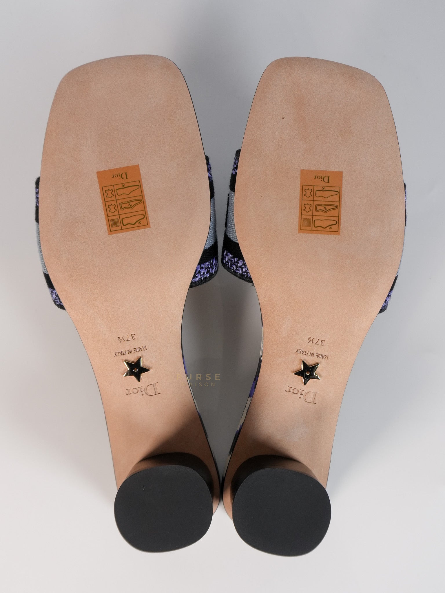 Dway Deep Sea Blue Heels Size 37.5 EU(23.5 cm) | Purse Maison Luxury Bags Shop