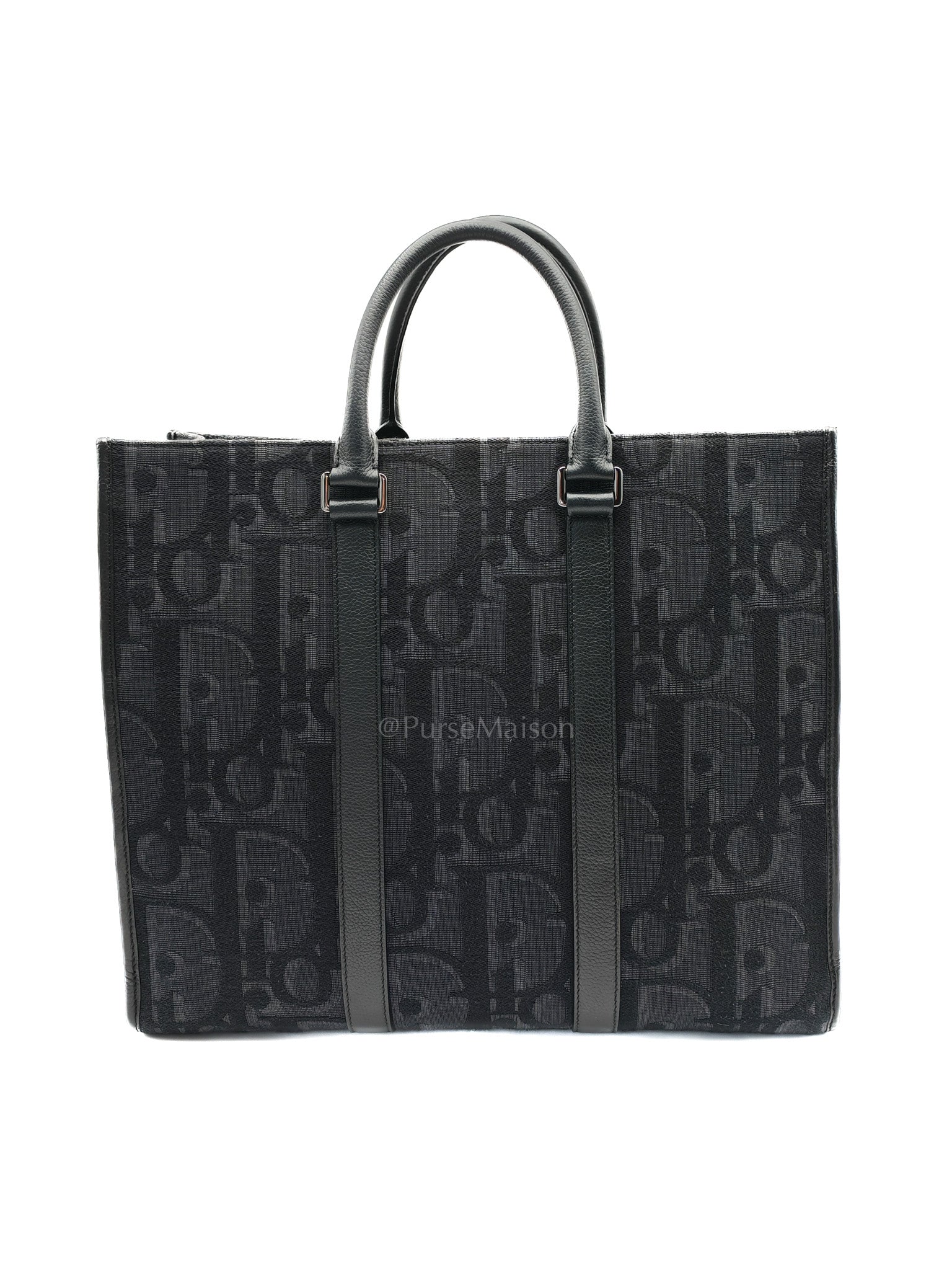 East West Tote Bag in Black Blue Dior Oblique Jacquard | Purse Maison Luxury Bags Shop