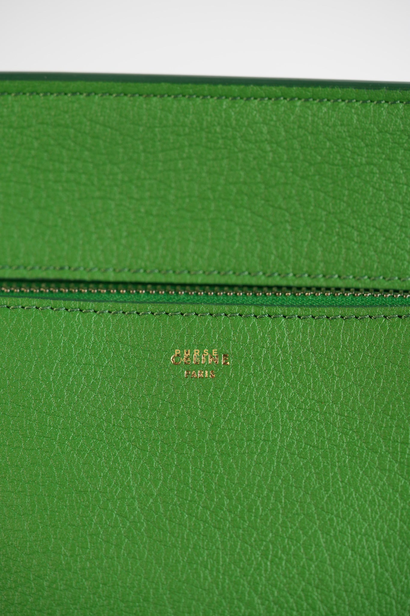 Edge Medium Hand Bag in Green Leather | Purse Maison Luxury Bags Shop