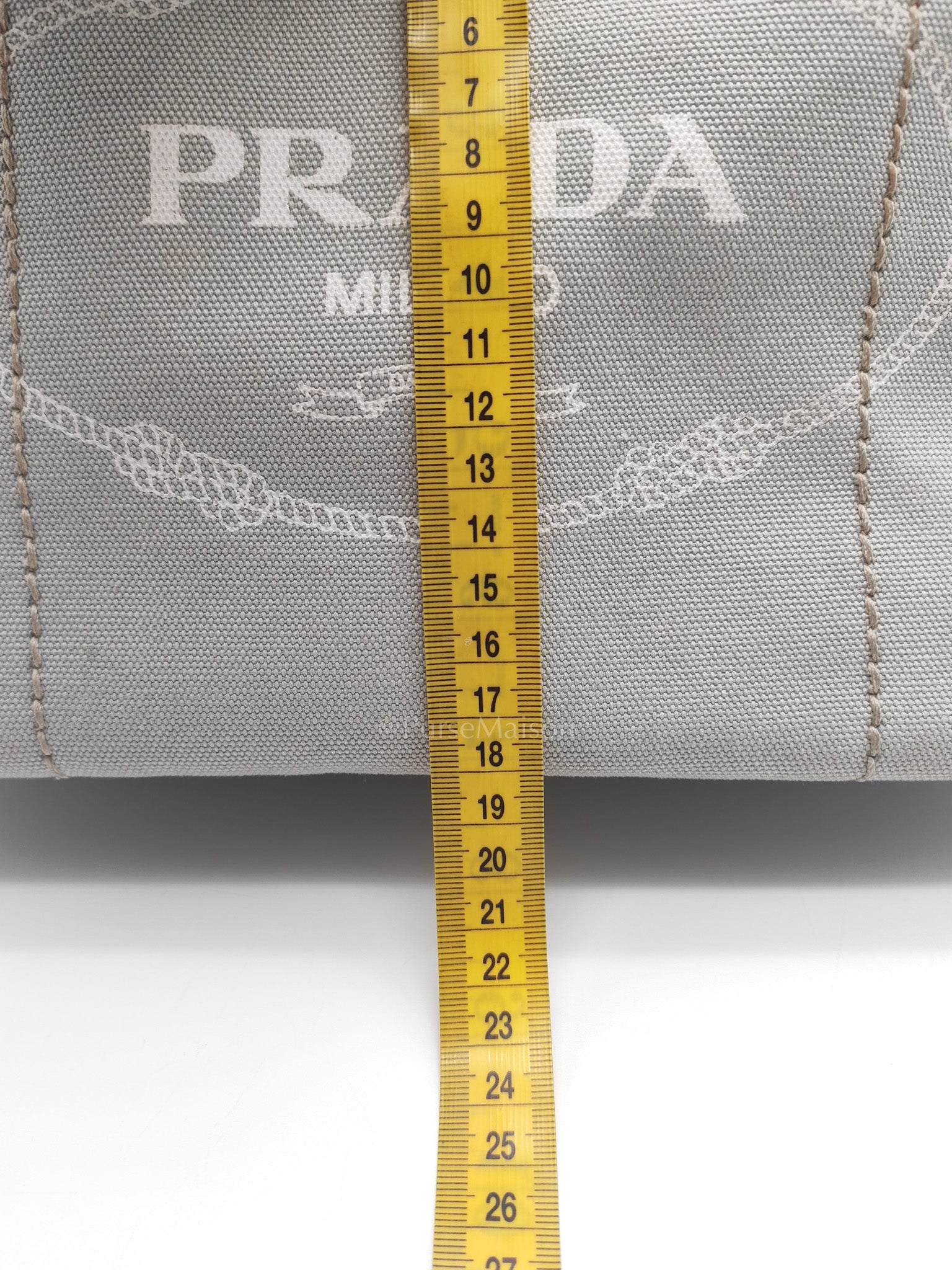 Canapa Canvas Small Tote Bag in Gray & Gold Hardware