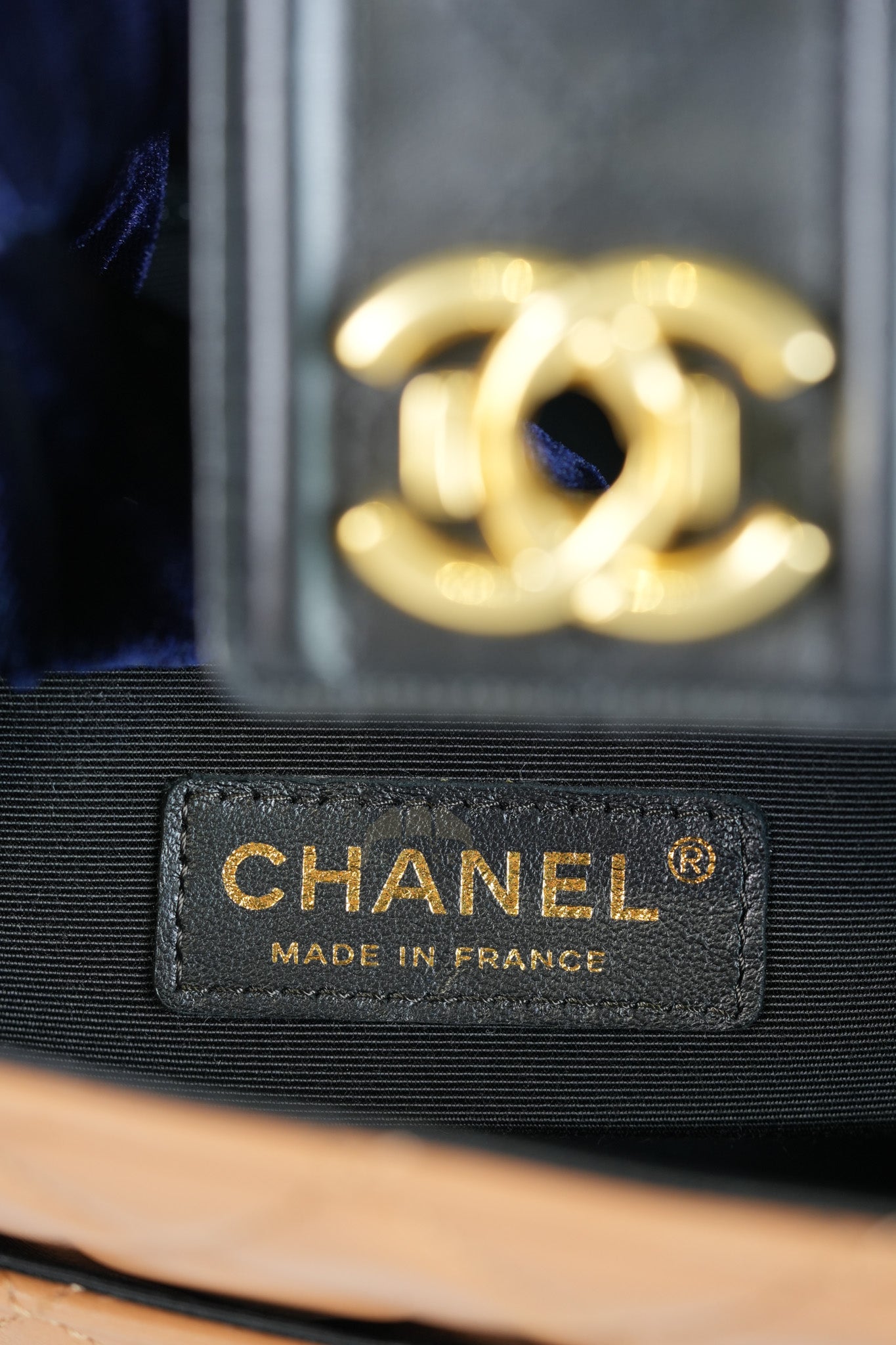 Elegant CC Tote Bag Medium in Beige Black Quilted Lambskin Leather Aged Gold Hardware(Series 23) | Purse Maison Luxury Bags Shop