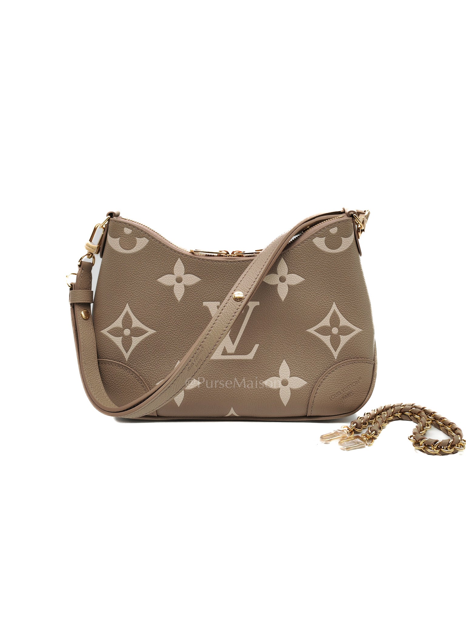 Louis Vuitton Bagatelle NM Monogram Empreinte Bicolor Two Way Bag Microchip
