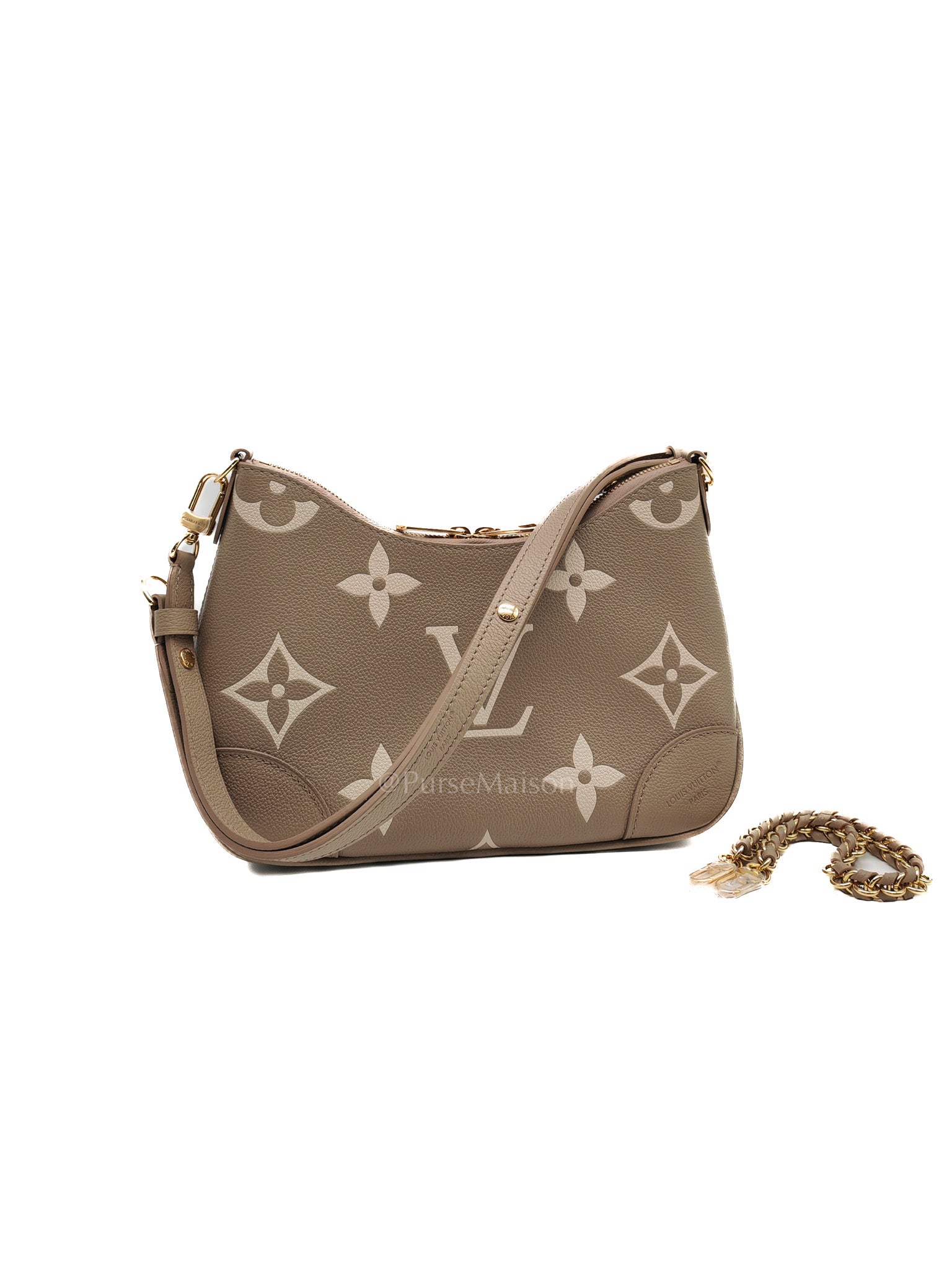 Louis Vuitton Bagatelle NM Monogram Empreinte Bicolor Two Way Bag Microchip