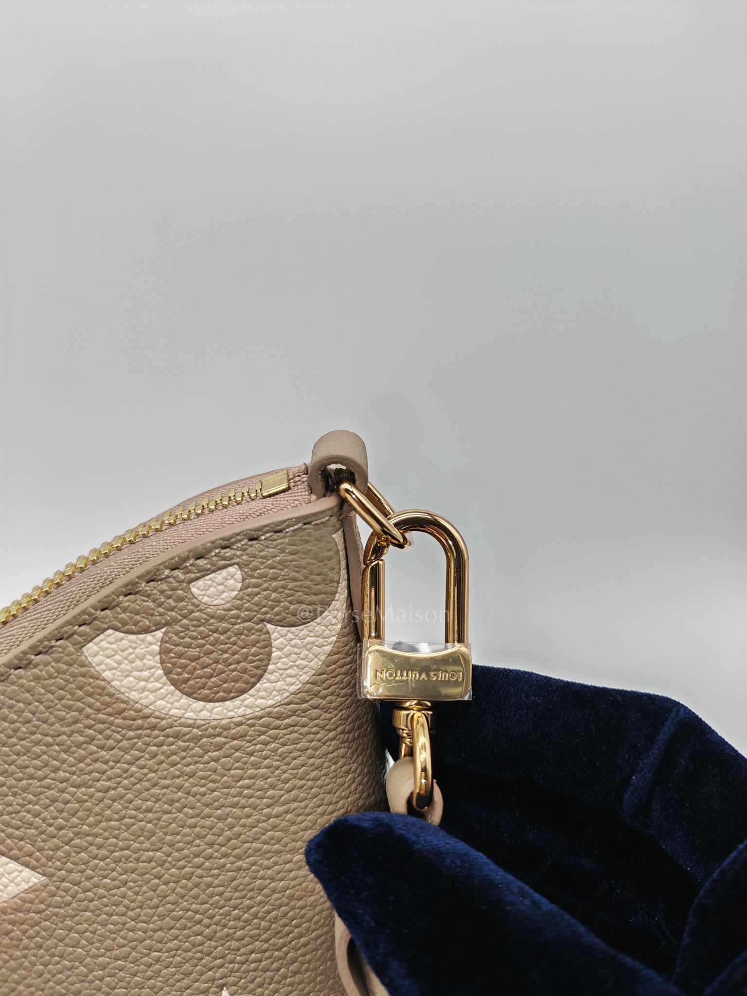 Louis Vuitton Bagatelle NM Monogram Empreinte Bicolor Two Way Bag Microchip