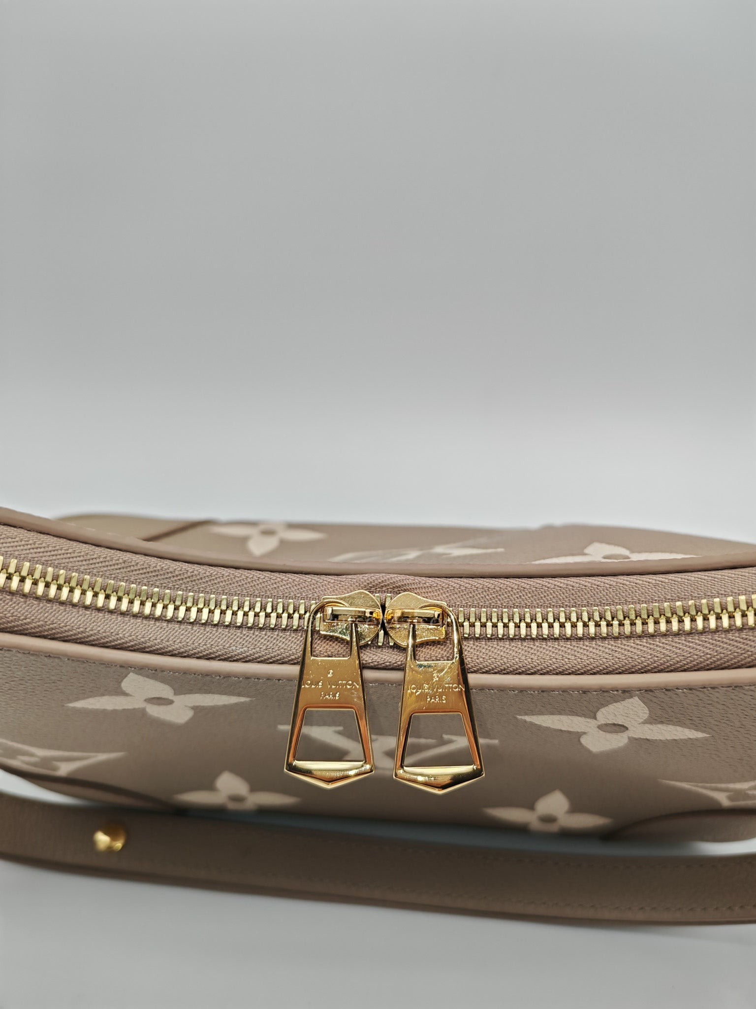 Louis Vuitton Bagatelle NM Monogram Empreinte Bicolor Two Way Bag Microchip