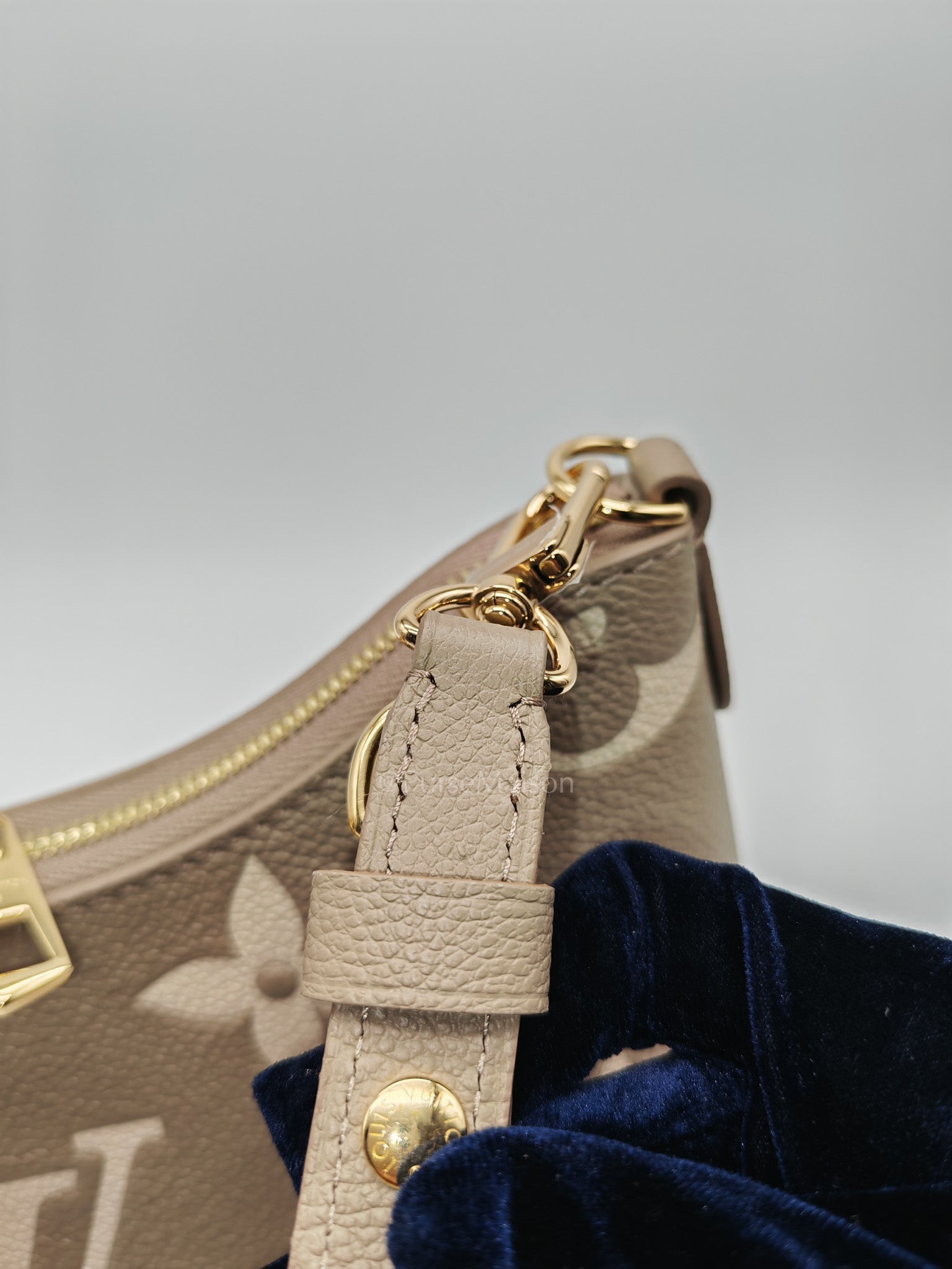 Louis Vuitton Bagatelle NM Monogram Empreinte Bicolor Two Way Bag Microchip