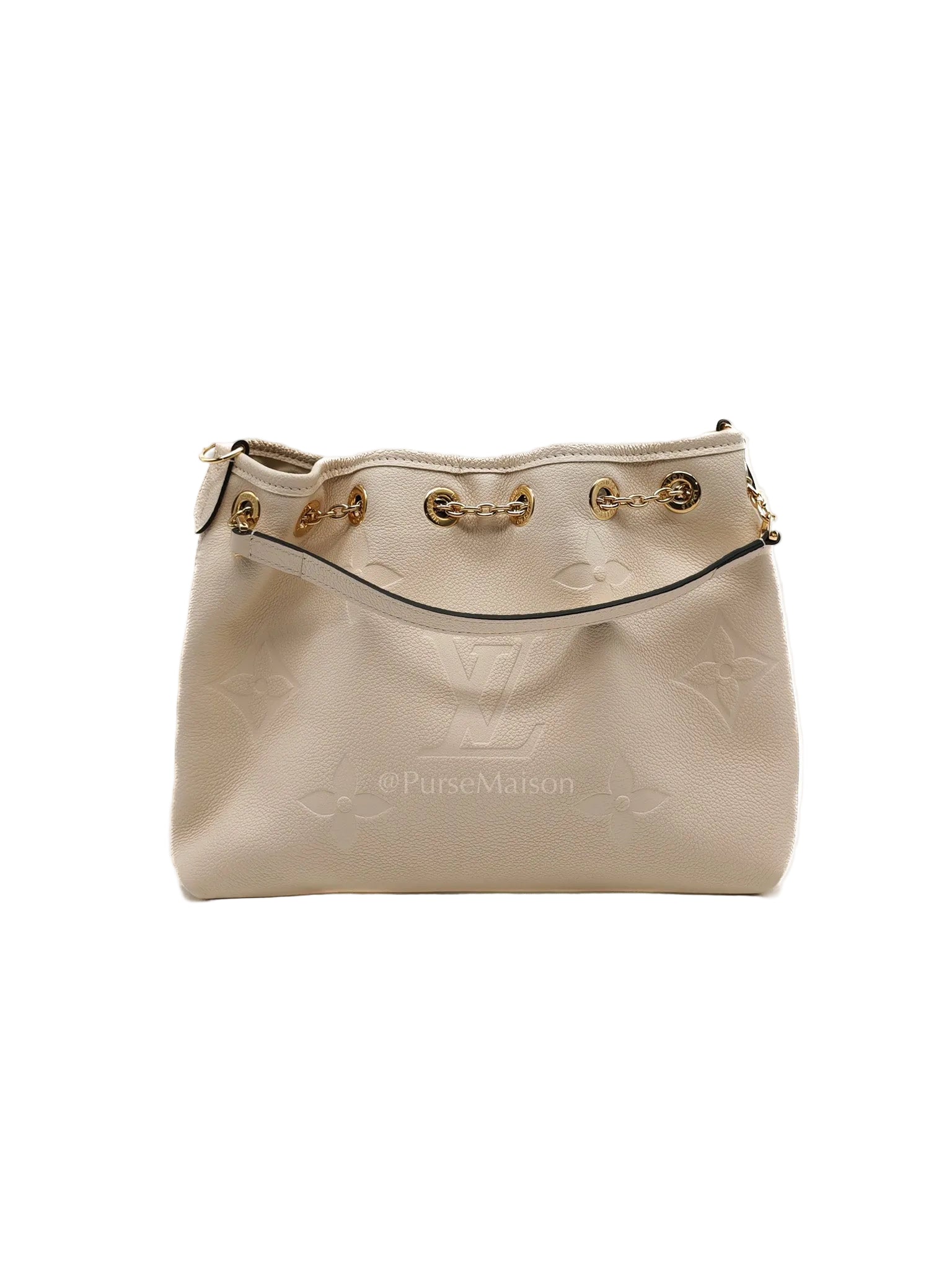 Louis Vuitton Bundle Bag in Cream Monogram Empreinte Giant and Gold Hardware Microchip