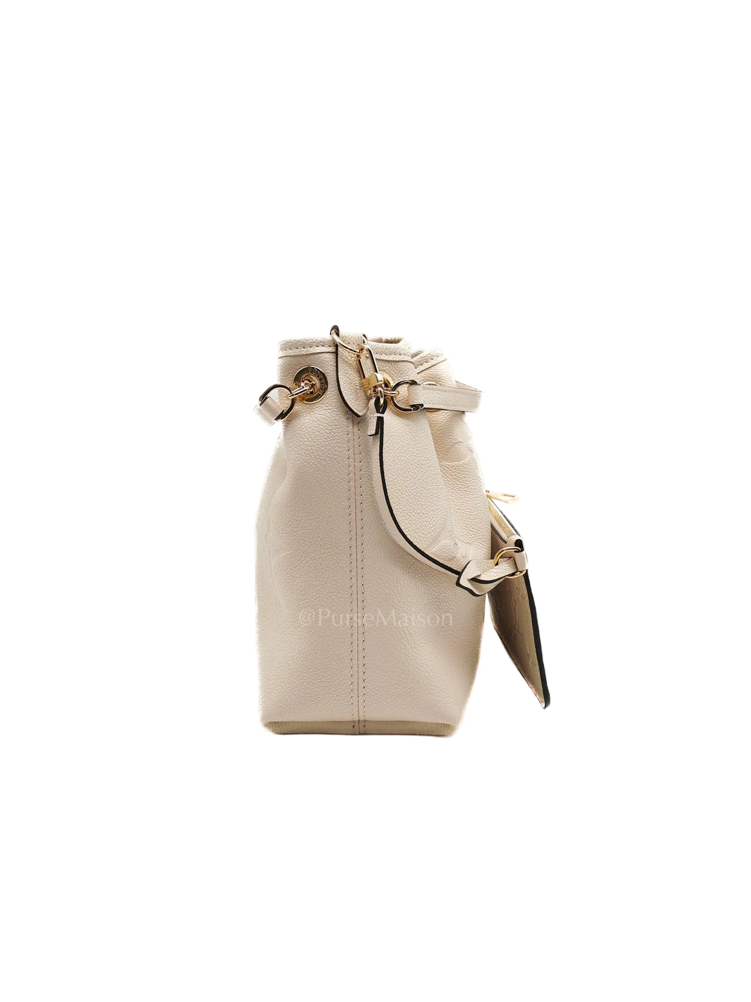 Louis Vuitton Bundle Bag in Cream Monogram Empreinte Giant and Gold Hardware Microchip