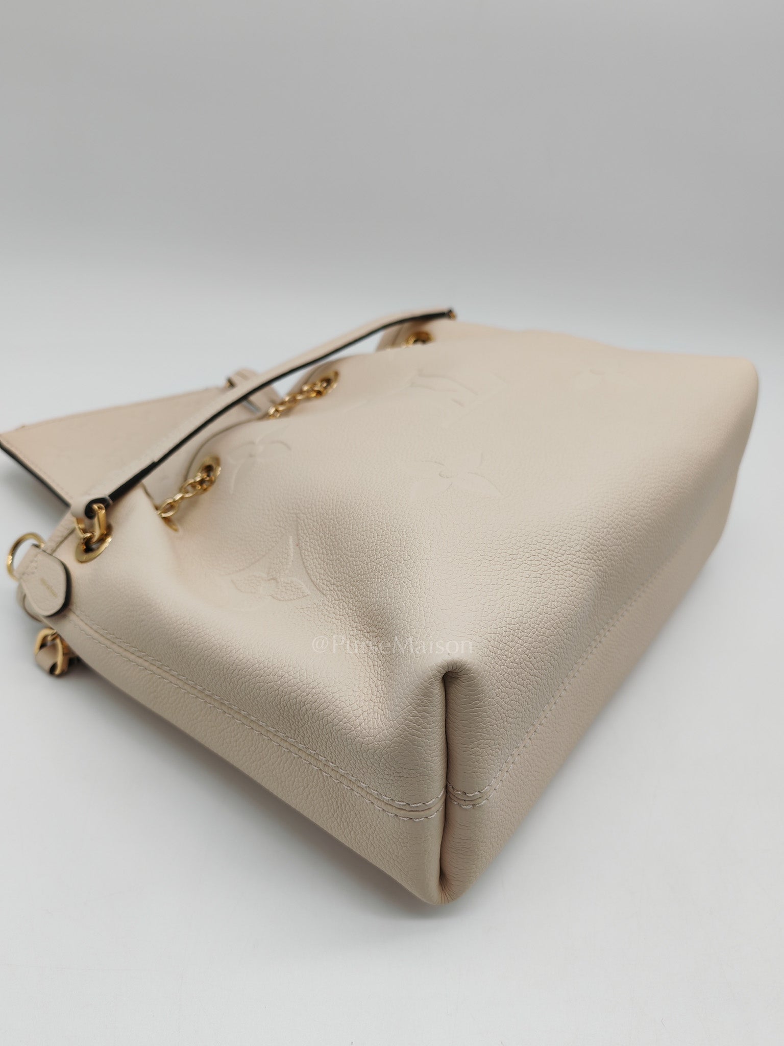 Louis Vuitton Bundle Bag in Cream Monogram Empreinte Giant and Gold Hardware Microchip