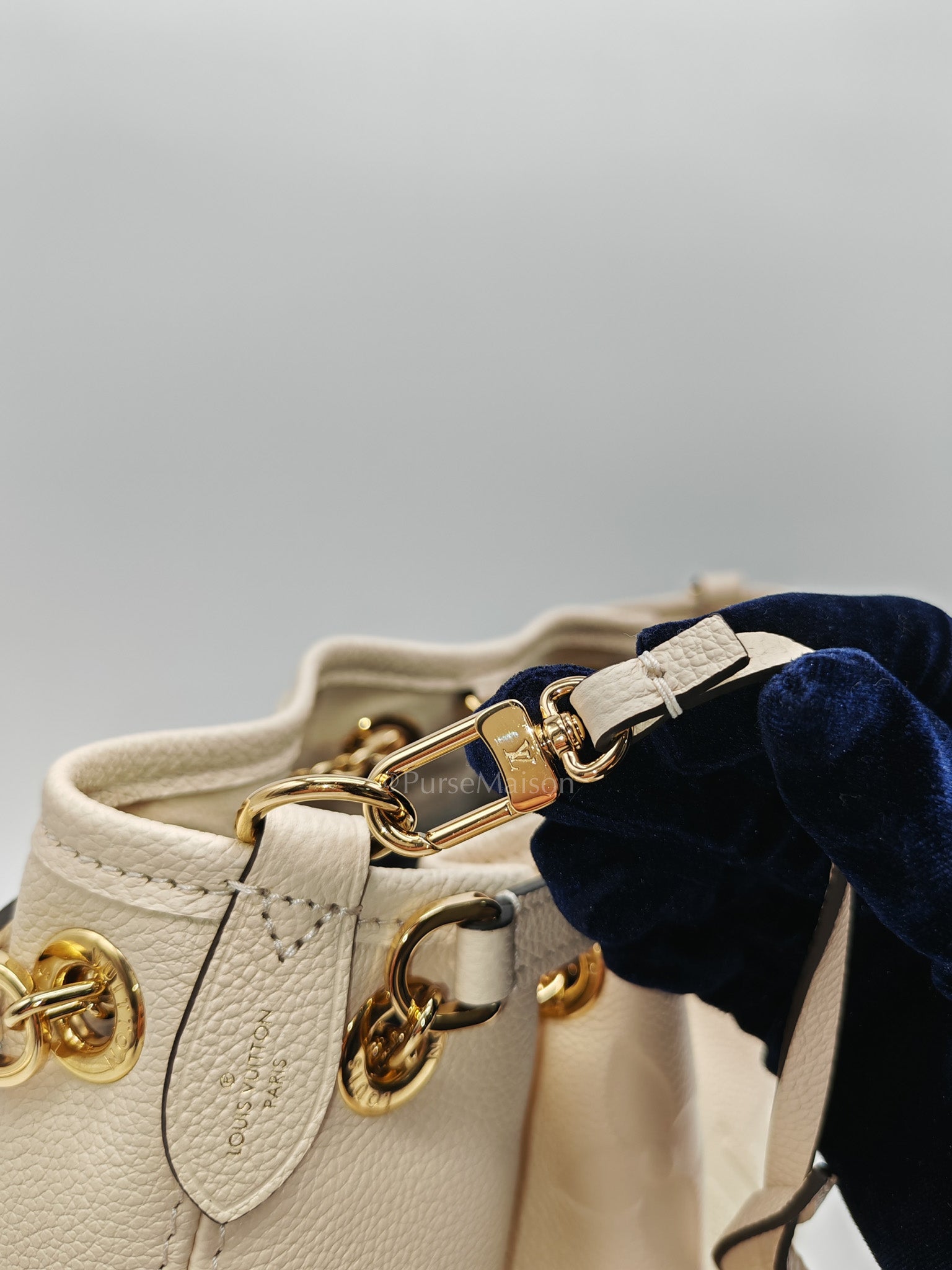Louis Vuitton Bundle Bag in Cream Monogram Empreinte Giant and Gold Hardware Microchip