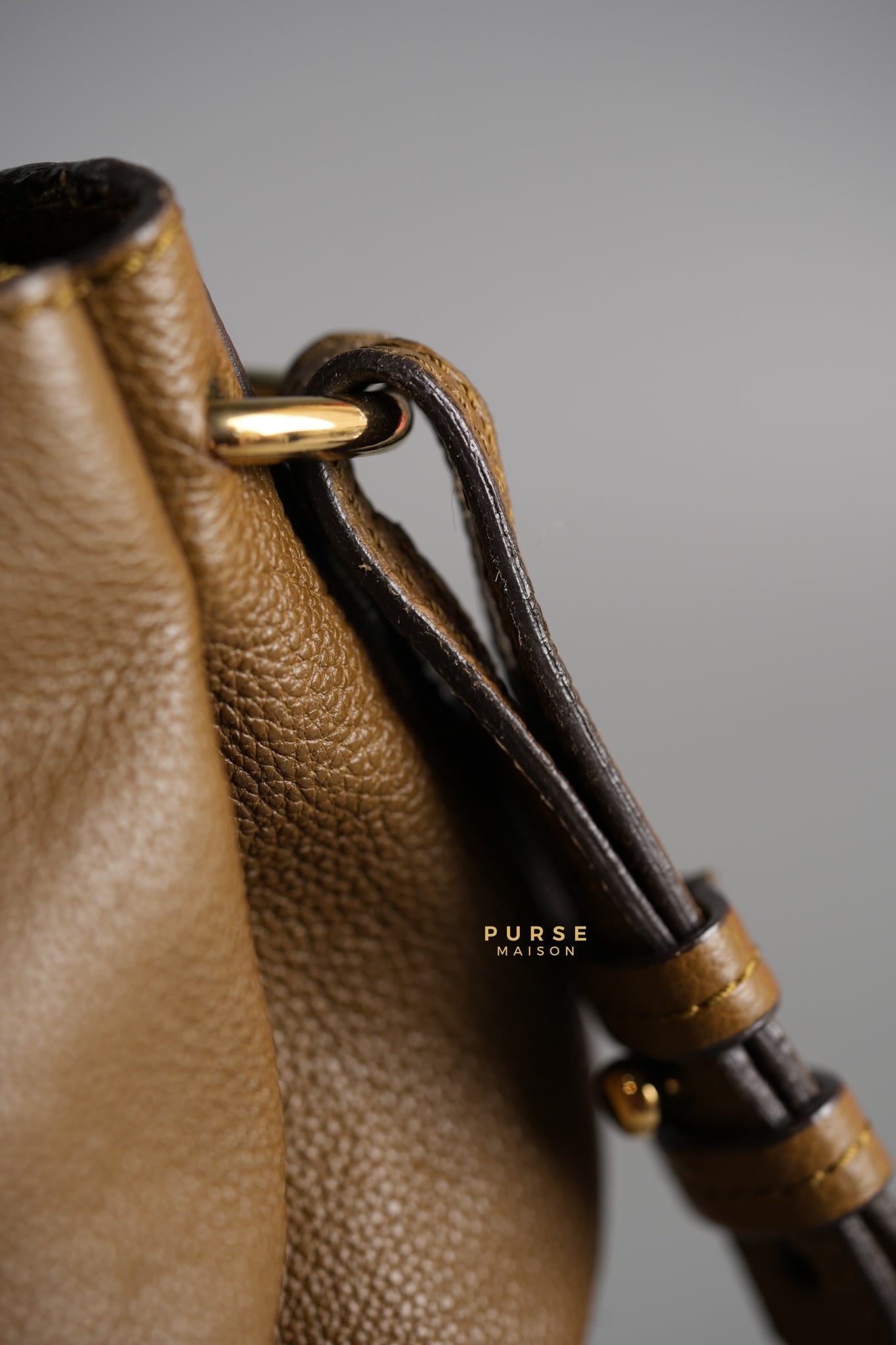 Elsie Satchel in Brown Calf Leather | Purse Maison Luxury Bags Shop