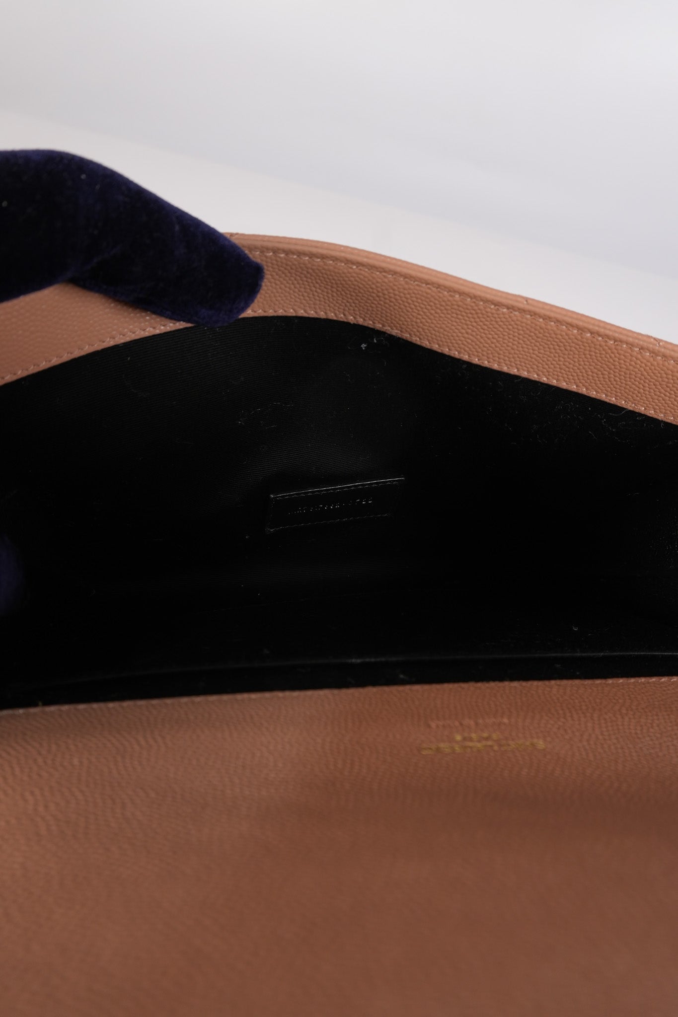 Envelope Clutch Bag in Beige Grain De Poudre Leather & Gold Hardware | Purse Maison Luxury Bags Shop