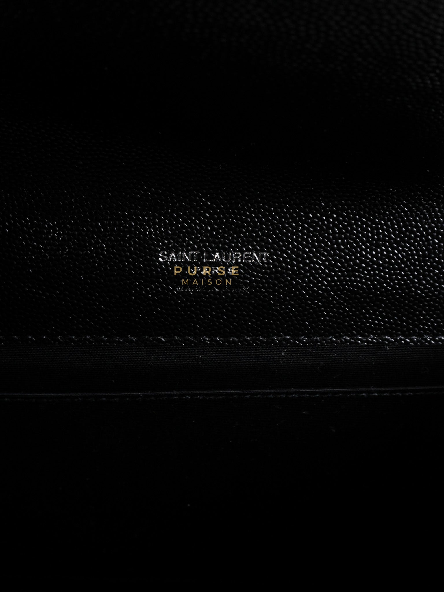 Envelope Clutch Bag in Black Chevron Matelasse Grain De Poudre Leather & Silver Hardware | Purse Maison Luxury Bags Shop
