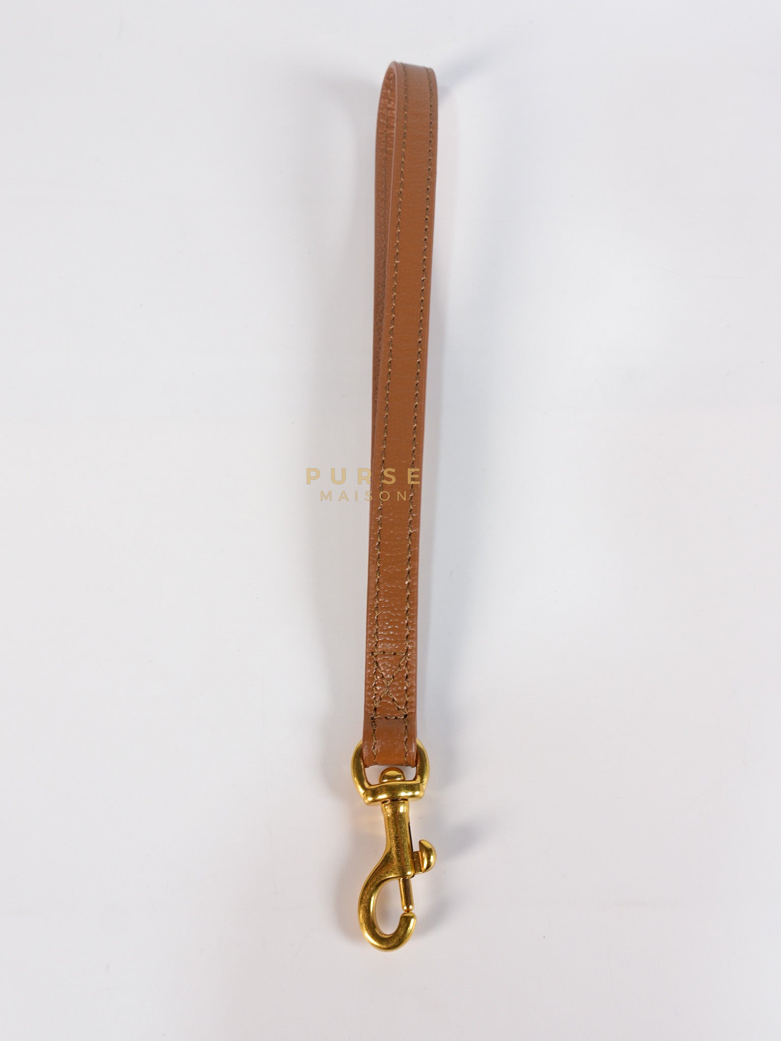 Envelope Clutch in Dark Caramel Cassandre Matellase Leather & Gold Hardware | Purse Maison Luxury Bags Shop