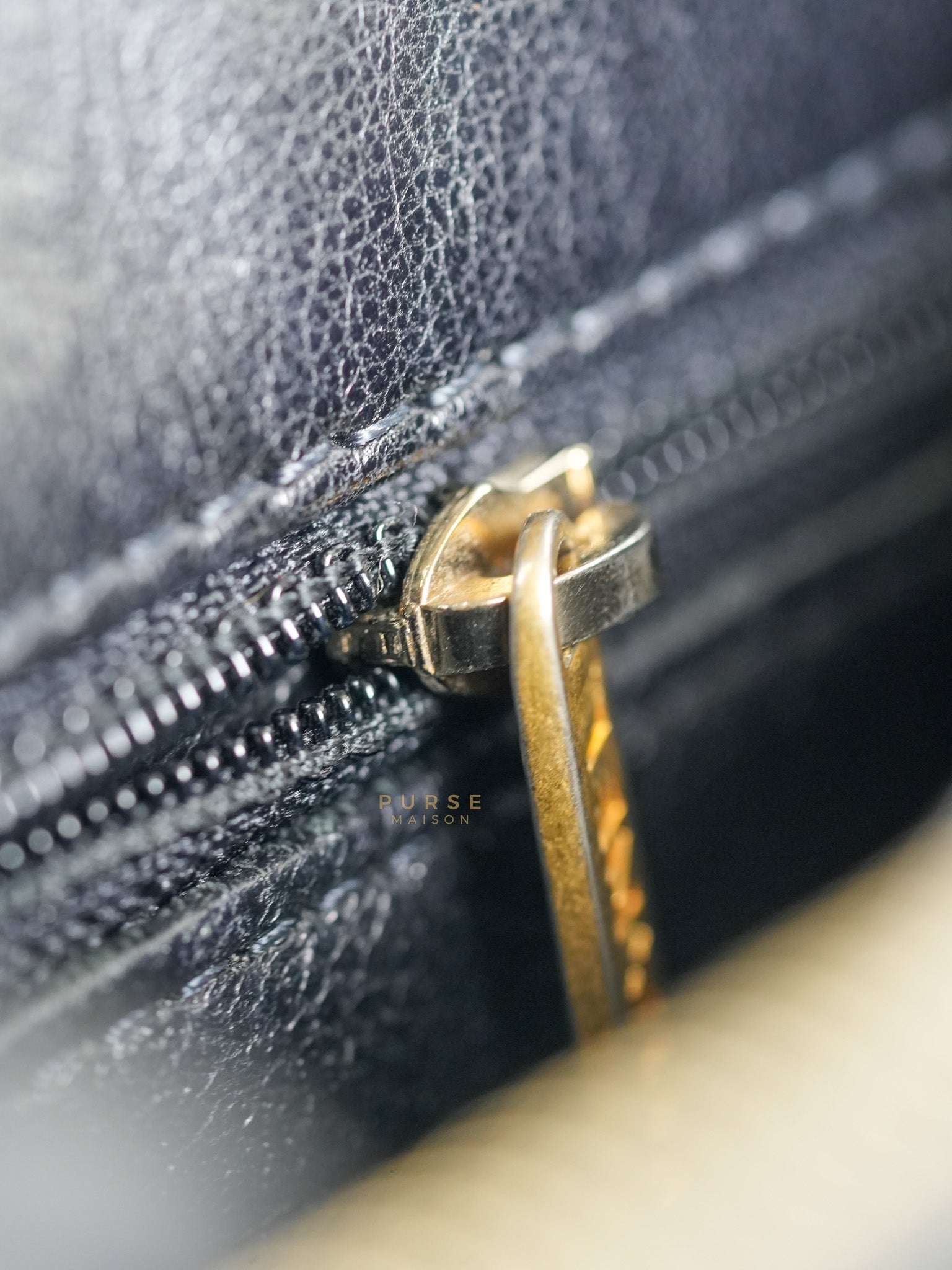 Envelope Flap Bag Small in Black Chevron Lambskin Leather Aged Gold Hardware(Series 25) | Purse Maison Luxury Bags Shop