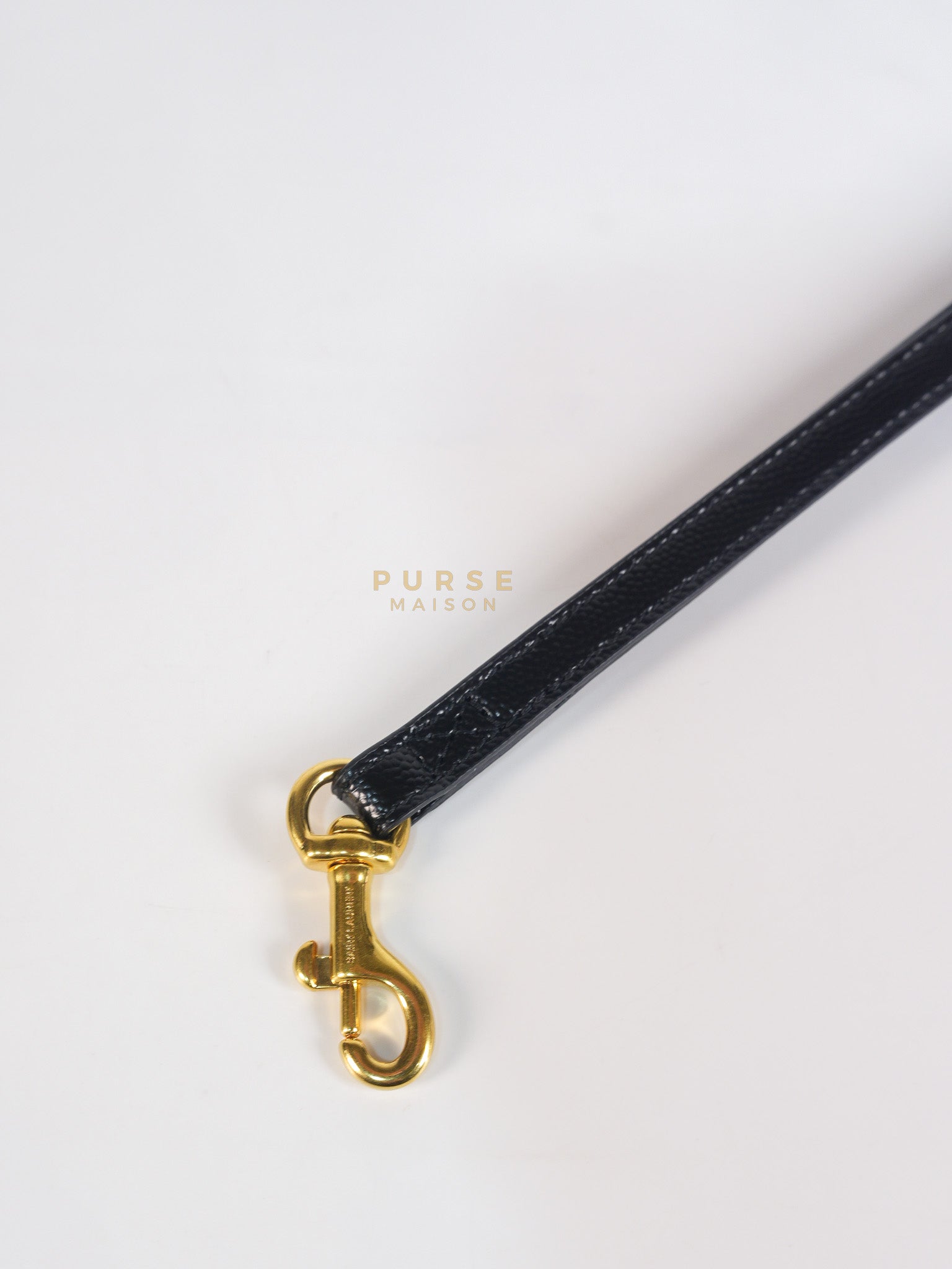 Envelope Flap Pouch in Black Mix Matelassé Grain De Poudre Leather & Gold Hardware | Purse Maison Luxury Bags Shop