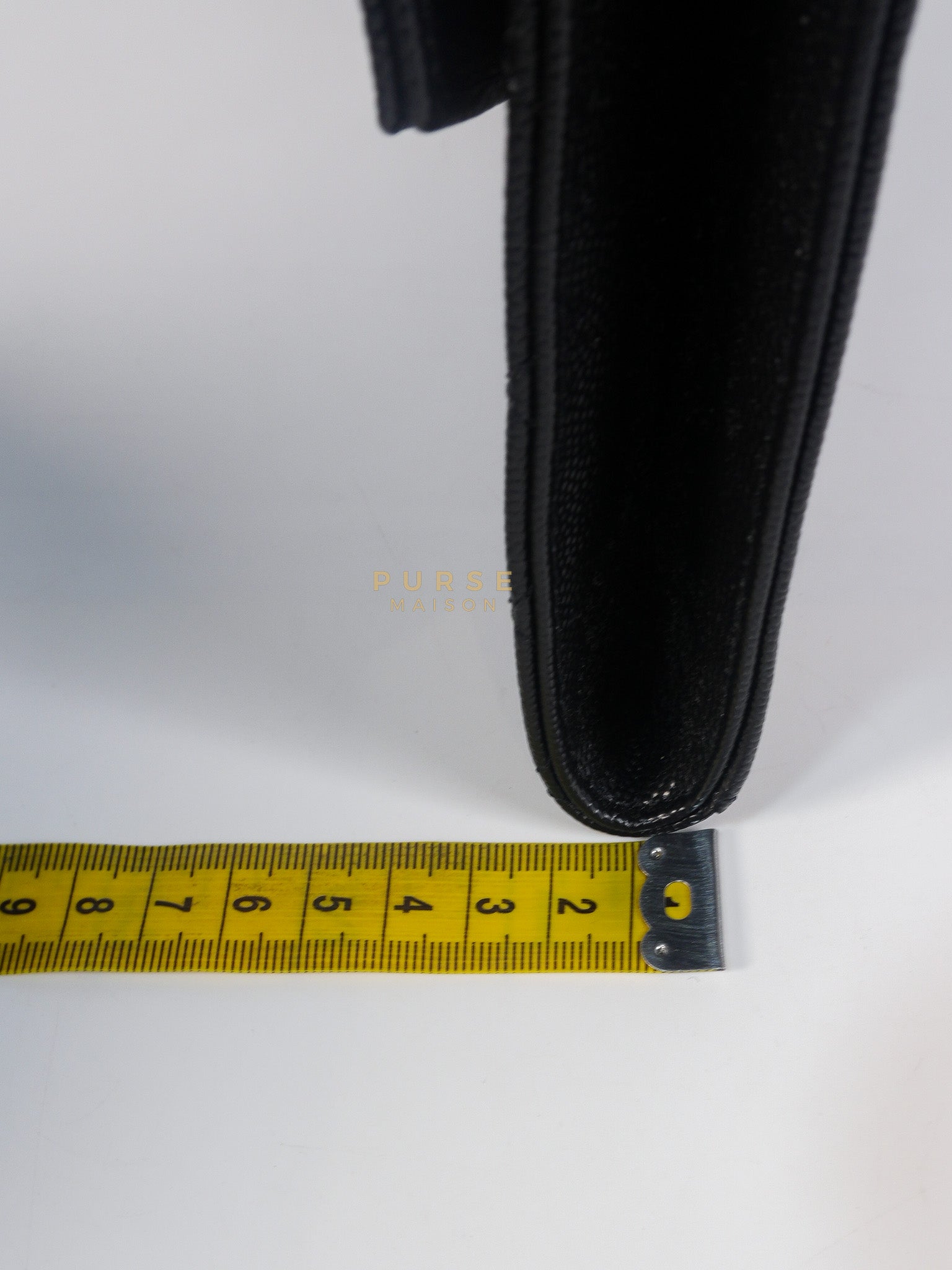 Envelope Flap Pouch in Black Mix Matelassé Grain De Poudre Leather & Gold Hardware | Purse Maison Luxury Bags Shop
