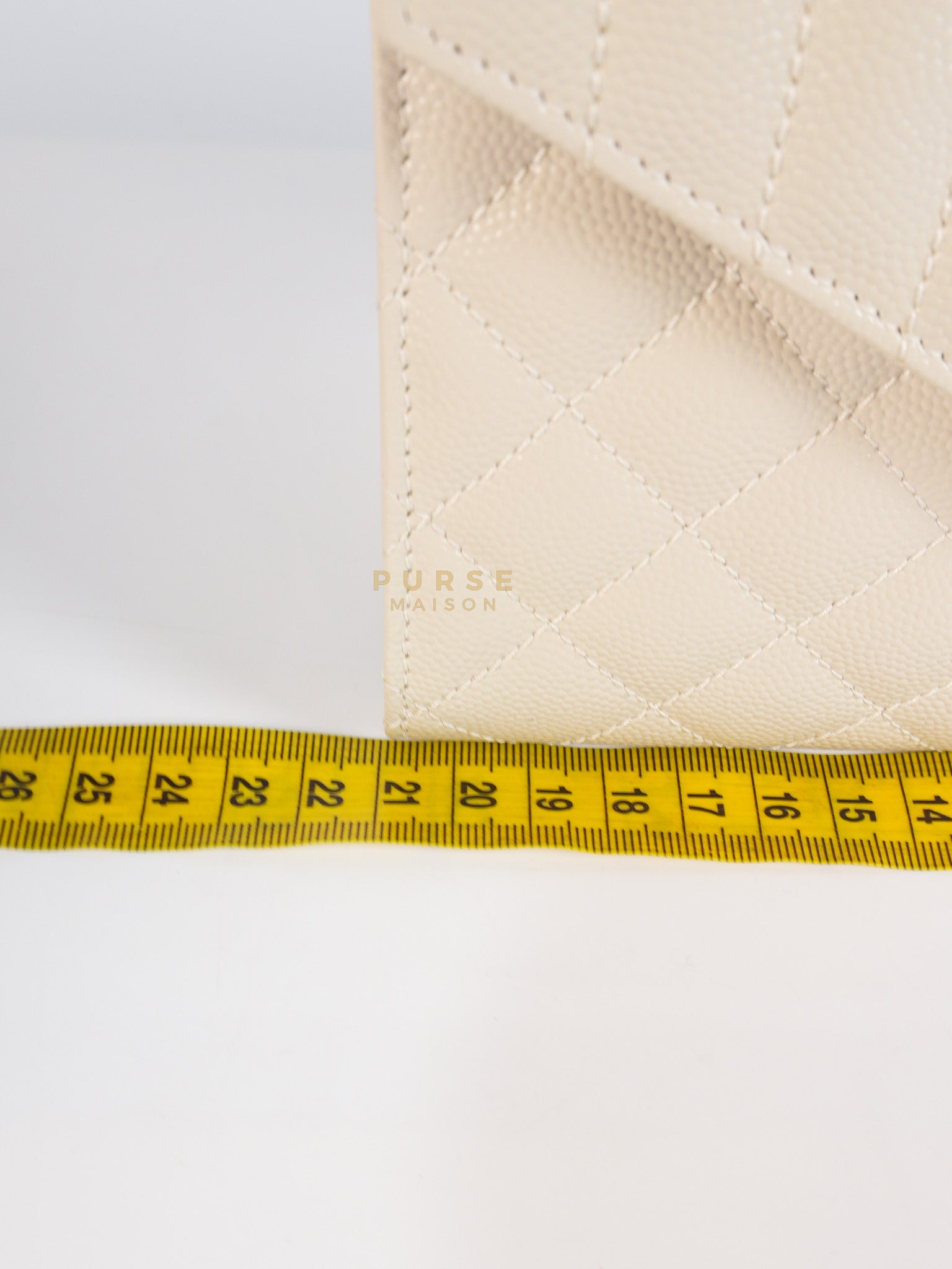 Envelope Flap Pouch in White Mix Matelassé Grain De Poudre Leather & Gold Hardware | Purse Maison Luxury Bags Shop