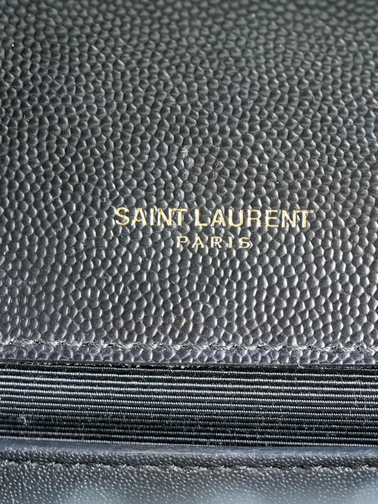 Envelope Medium Bag in Matelasse Grain De Poudre Embossed Black Leather | Purse Maison Luxury Bags Shop