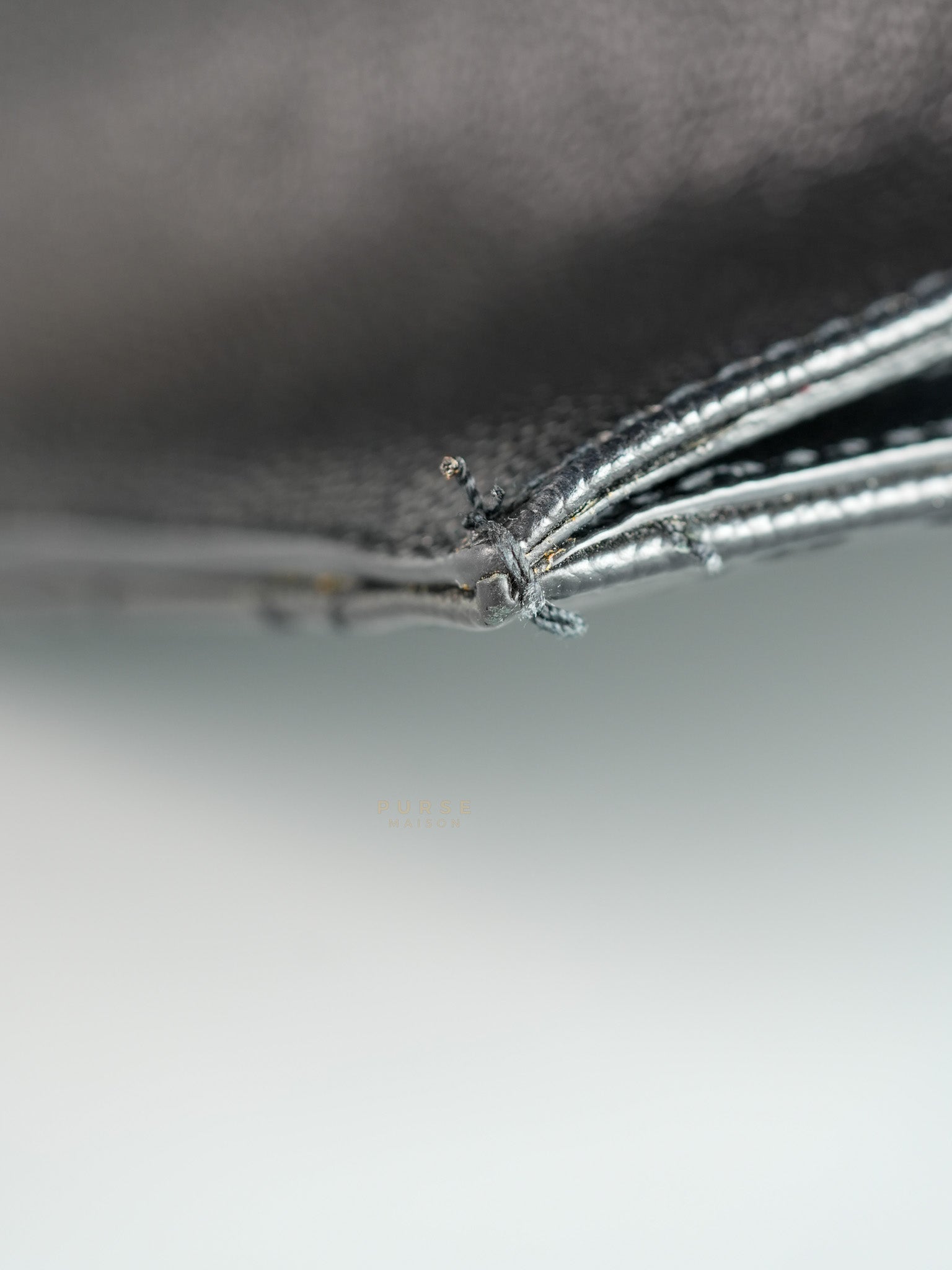 Envelope Medium Bag in Matelasse Grain De Poudre Embossed Black Leather | Purse Maison Luxury Bags Shop