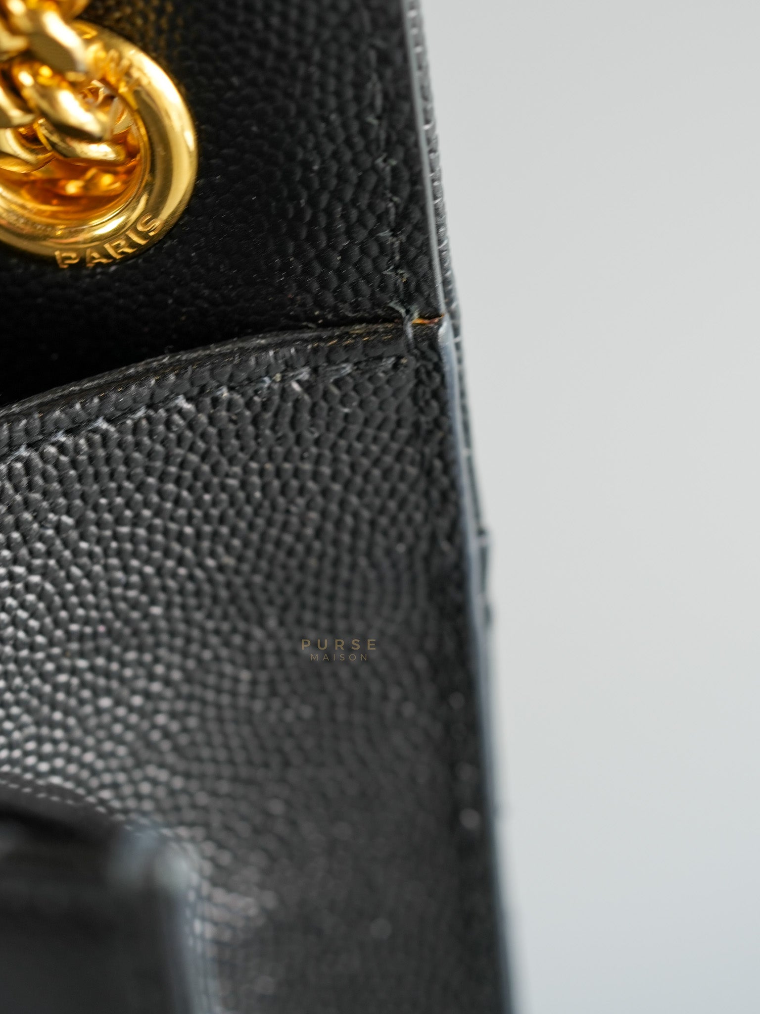 Envelope Medium Bag in Matelasse Grain De Poudre Embossed Black Leather | Purse Maison Luxury Bags Shop