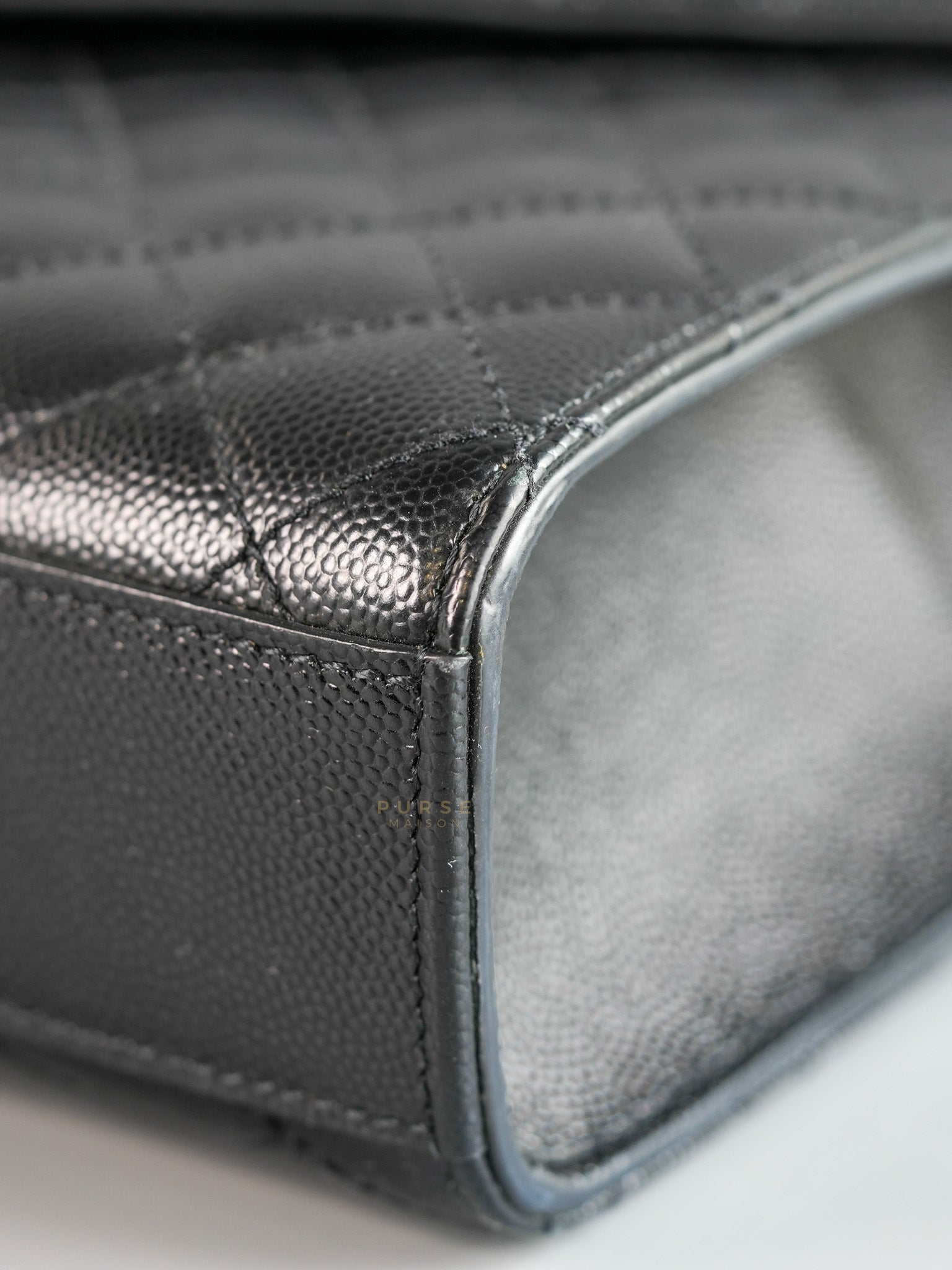 Envelope Medium Bag in Matelasse Grain De Poudre Embossed Black Leather | Purse Maison Luxury Bags Shop