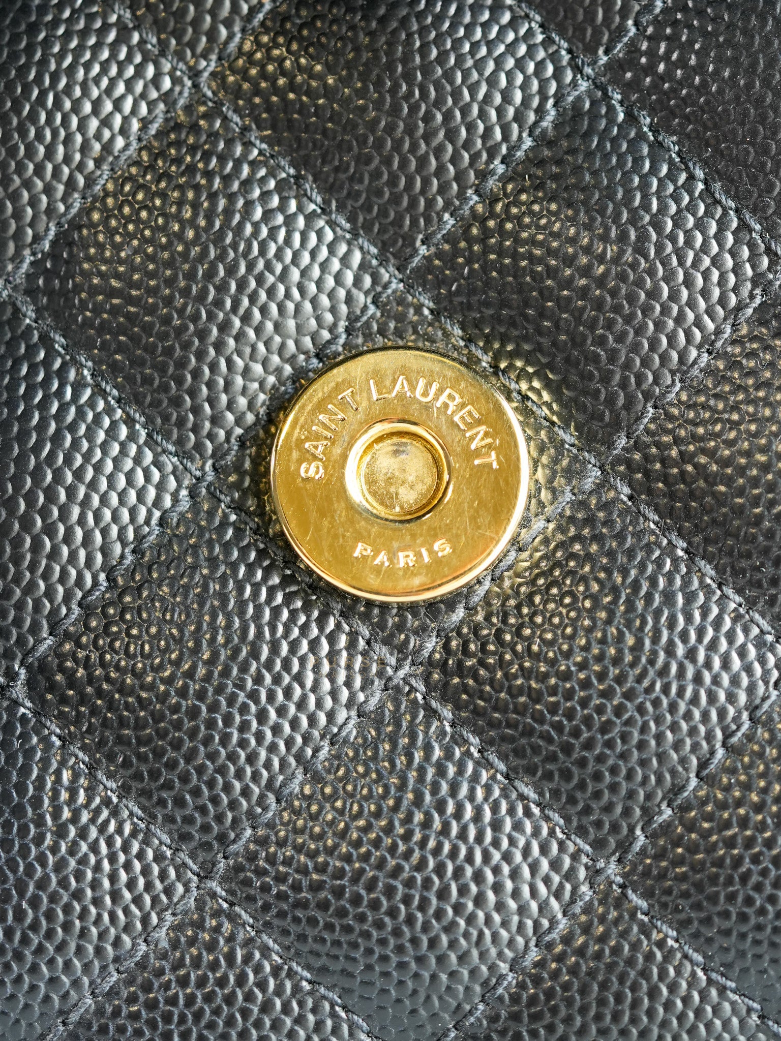 Envelope Medium Bag in Matelasse Grain De Poudre Embossed Black Leather | Purse Maison Luxury Bags Shop