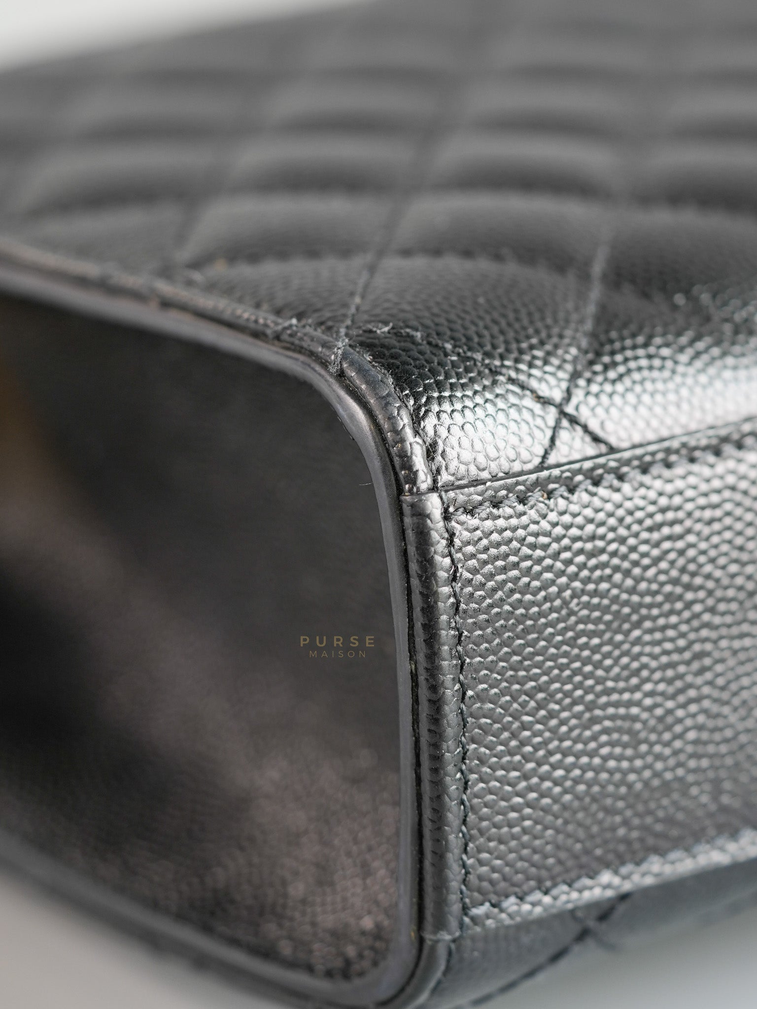 Envelope Medium Bag in Matelasse Grain De Poudre Embossed Black Leather | Purse Maison Luxury Bags Shop