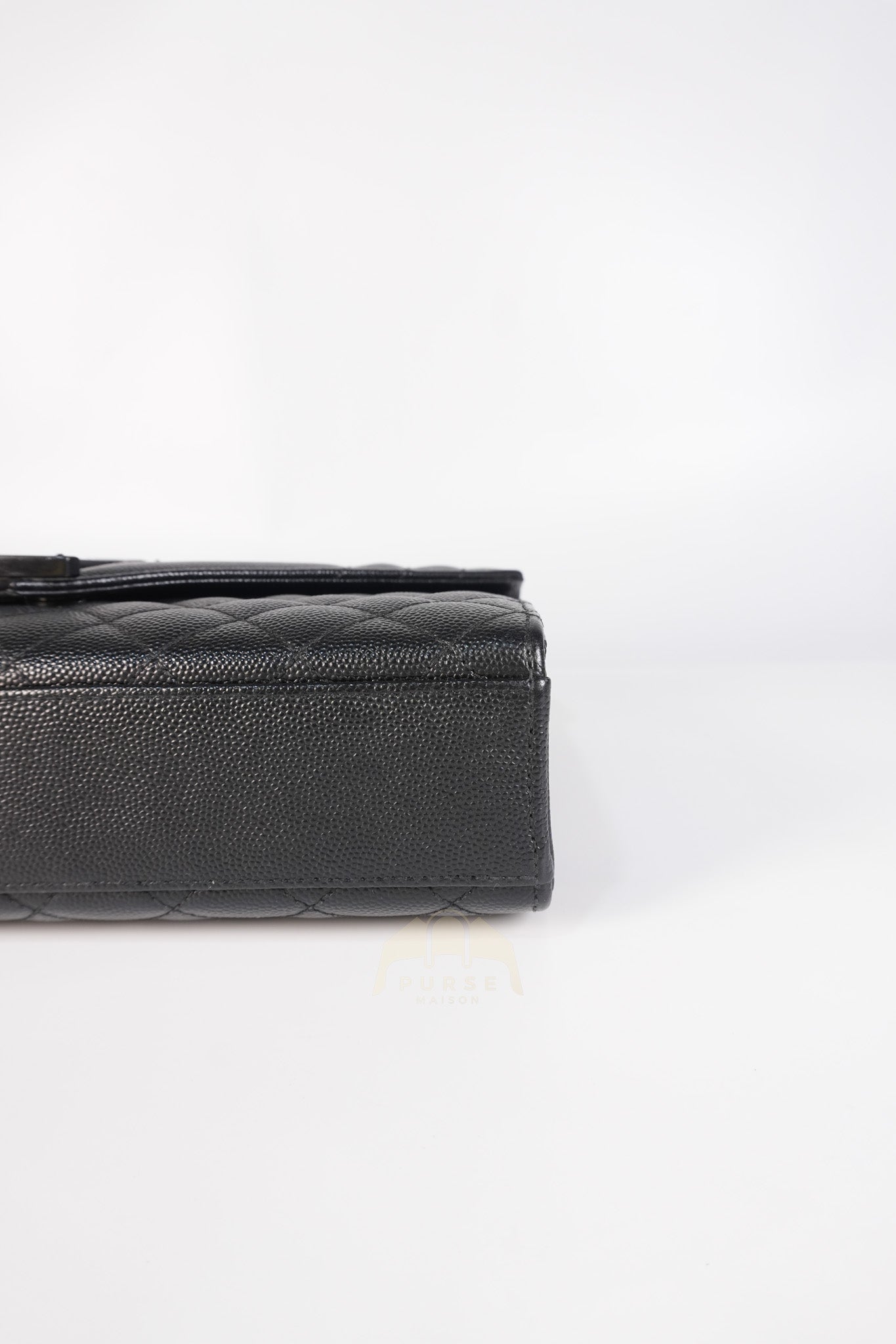 Envelope Medium in Black Grain de Poudre Calfskin Leather in So Black Hardware Chain Bag | Purse Maison Luxury Bags Shop
