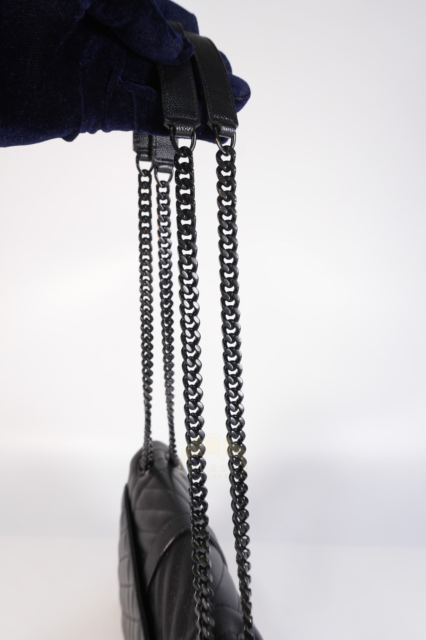 Envelope Medium in Black Grain de Poudre Calfskin Leather in So Black Hardware Chain Bag | Purse Maison Luxury Bags Shop