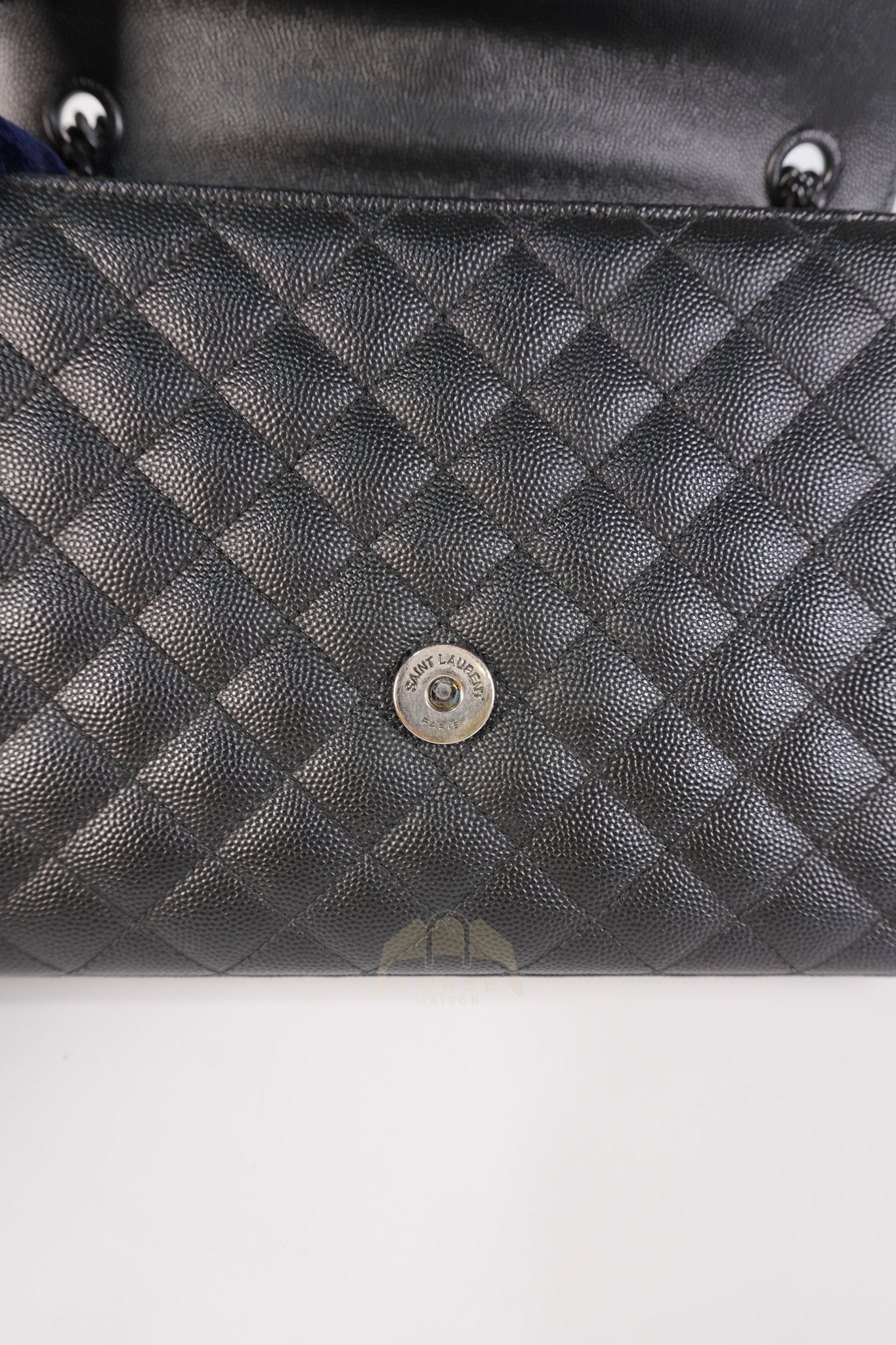 Envelope Medium in Black Grain de Poudre Calfskin Leather in So Black Hardware Chain Bag | Purse Maison Luxury Bags Shop