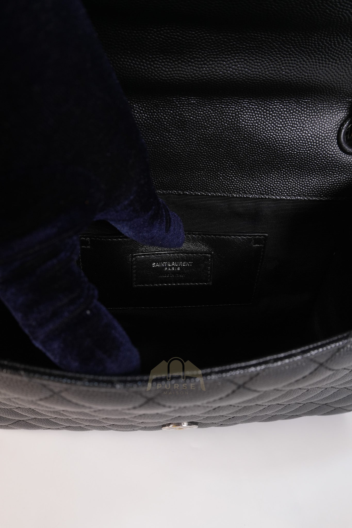 Envelope Medium in Black Grain de Poudre Calfskin Leather in So Black Hardware Chain Bag | Purse Maison Luxury Bags Shop
