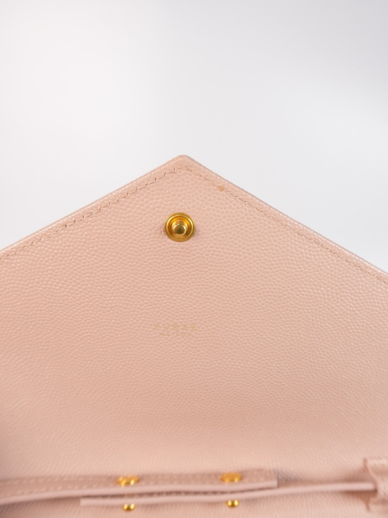 Envelope Wallet on Chain Medium in Fleur Corrigee Grain De Poudre Matelasse Chevron Monogram | Purse Maison Luxury Bags Shop