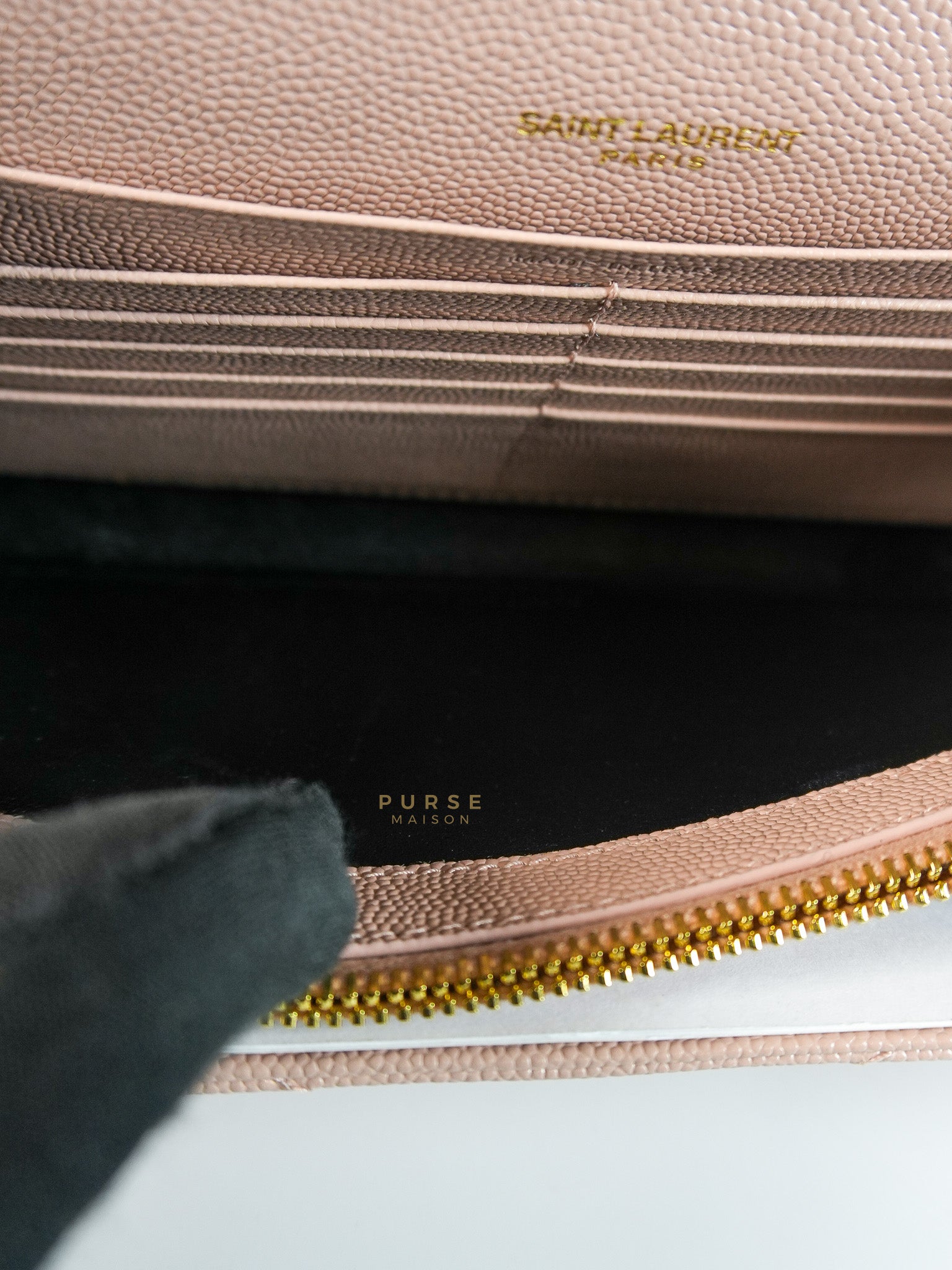 Envelope Wallet on Chain Medium in Fleur Corrigee Grain De Poudre Matelasse Chevron Monogram | Purse Maison Luxury Bags Shop