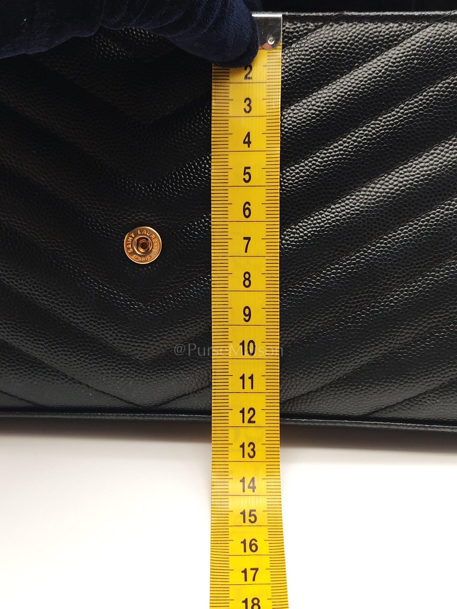 Envelope Wallet On Chain (WOC) in Black Chevre Leather Chain Bag | Purse Maison Luxury Bags Shop