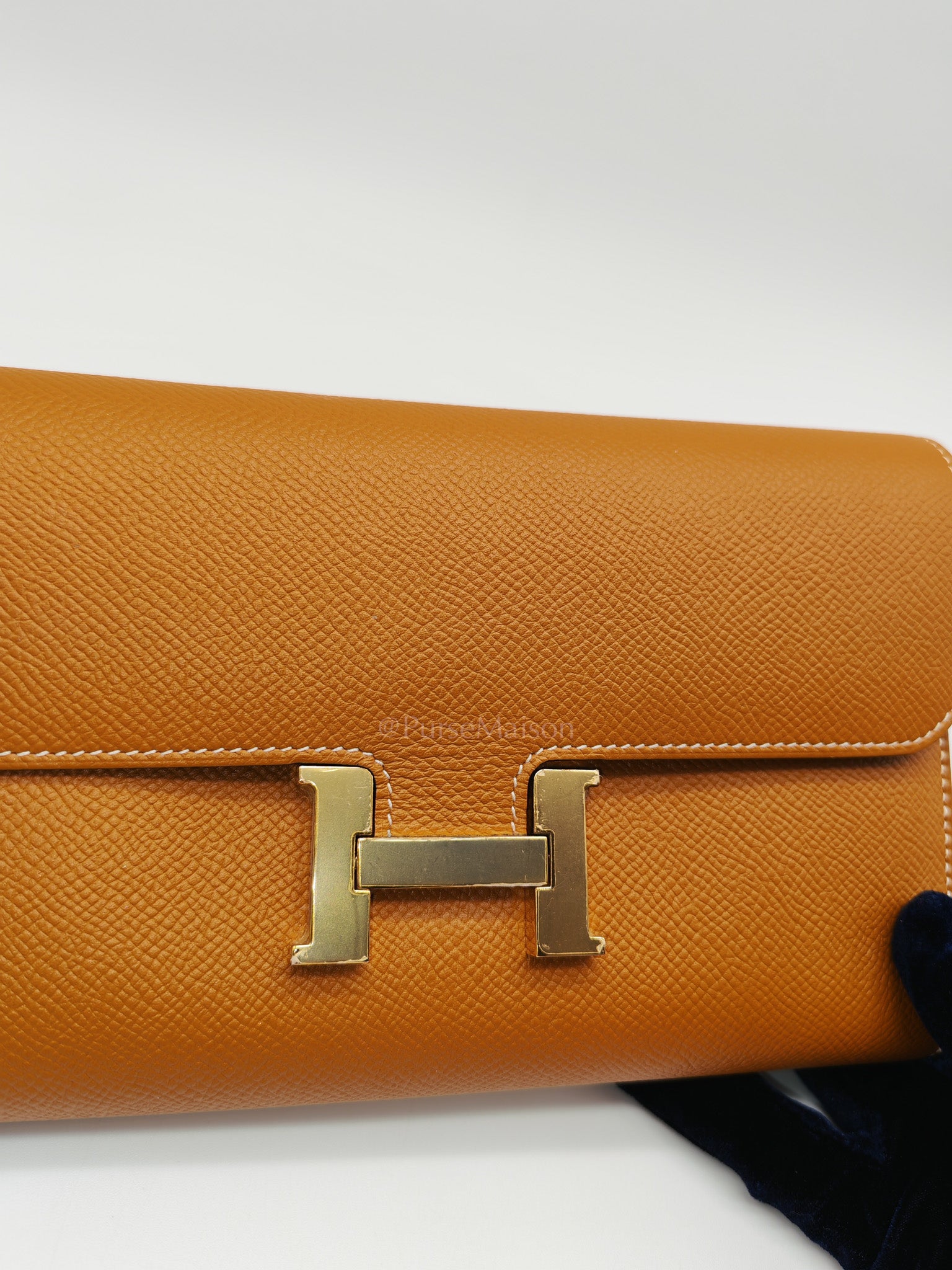 Constance To Go in Toffee Epsom Leather & Gold Hardware Stamp D (2019)