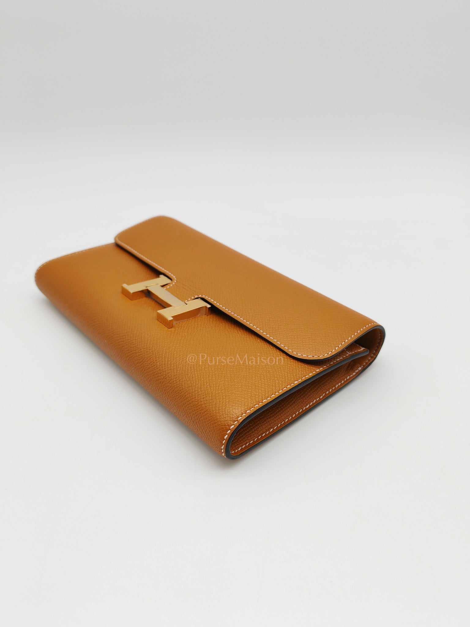 Constance To Go in Toffee Epsom Leather & Gold Hardware Stamp D (2019)