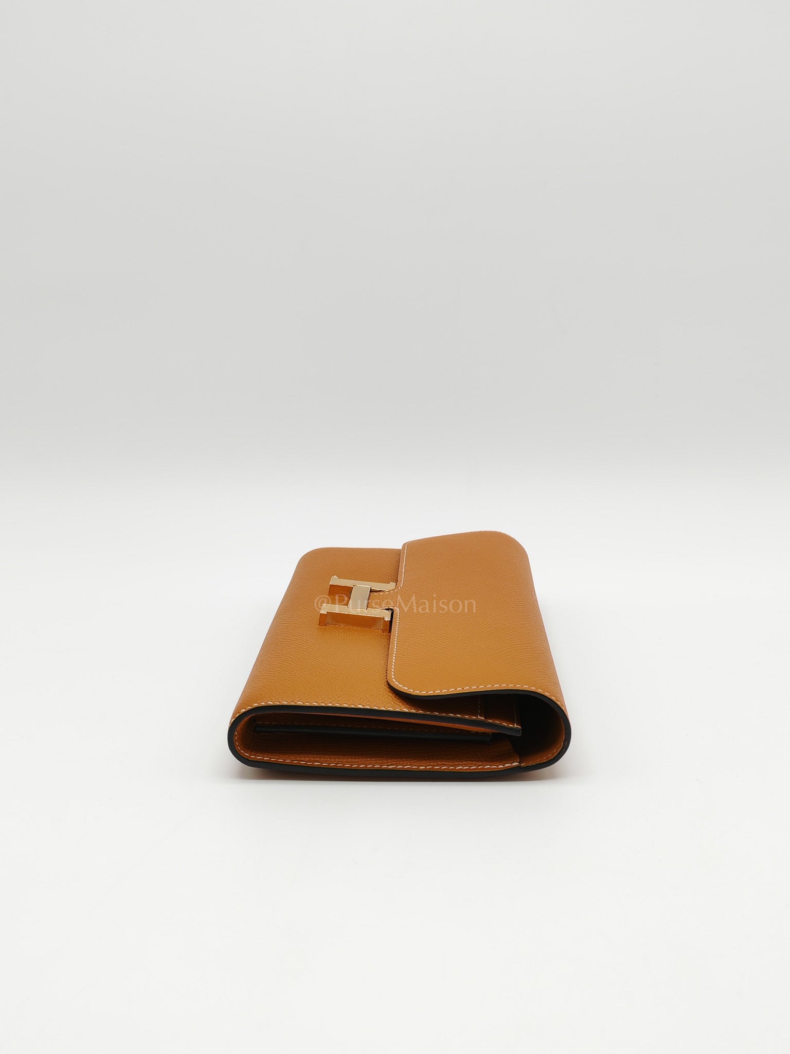 Constance To Go in Toffee Epsom Leather & Gold Hardware Stamp D (2019)