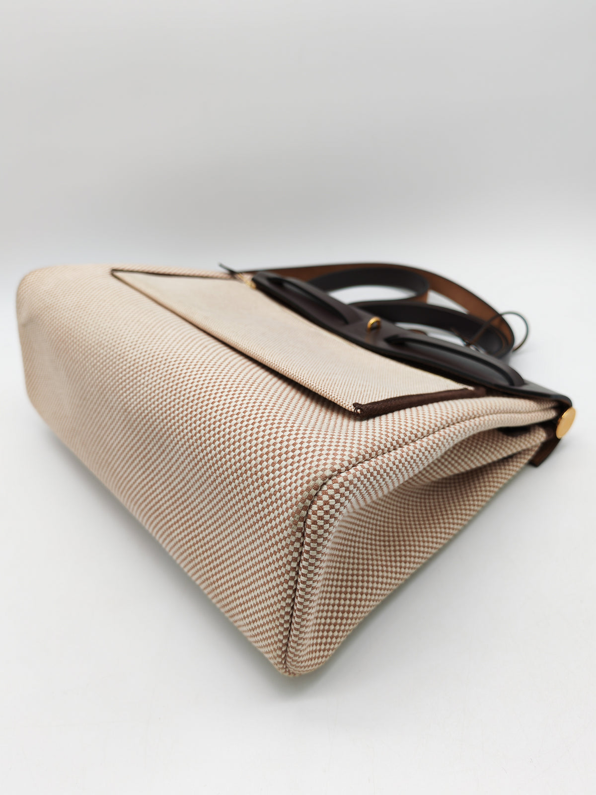 Hermès Herbag Zip PM 31 Ecru, Beige Toile H Ebene Hunter Gold Hardware Stamp W (2024)
