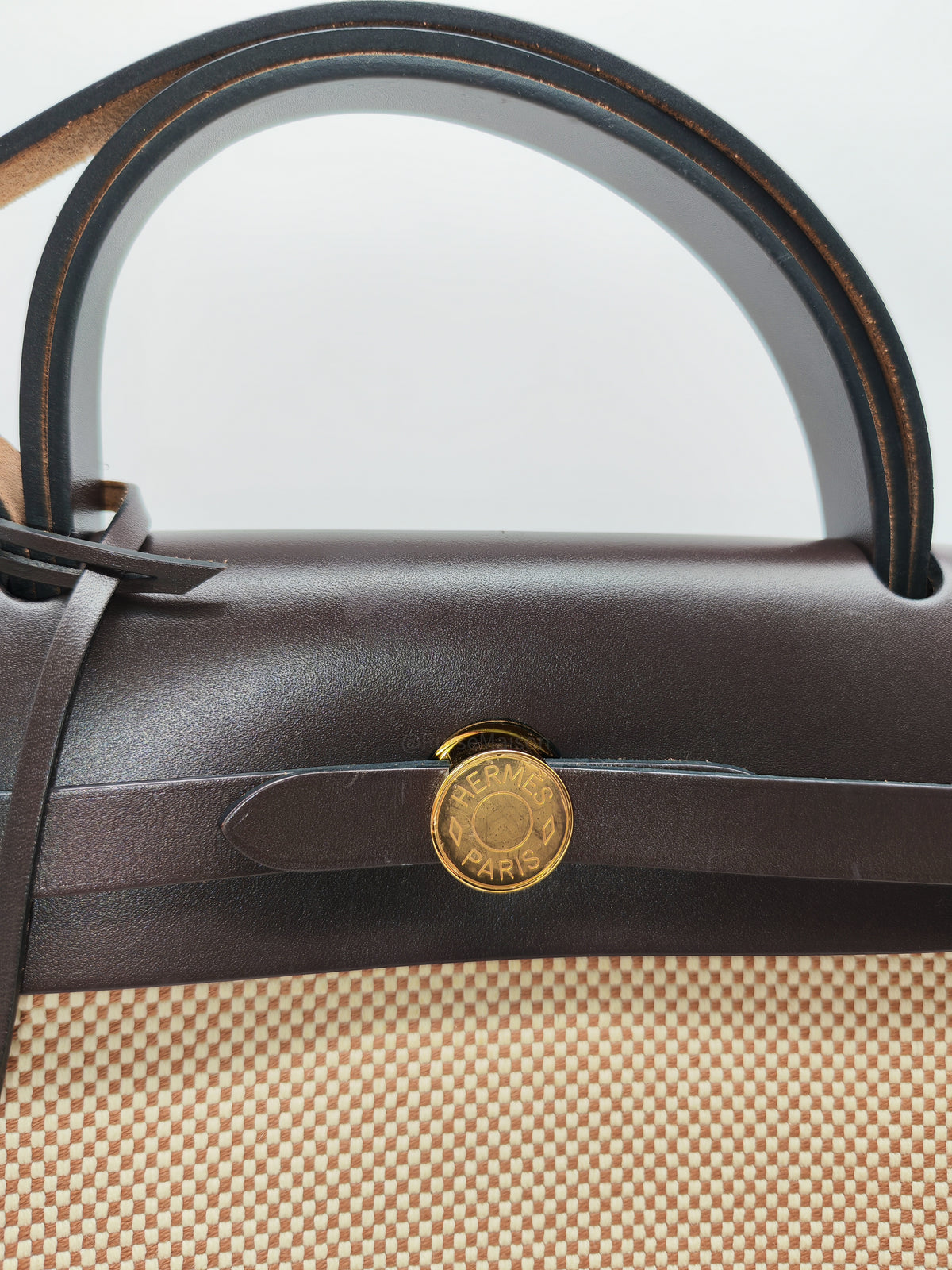 Hermès Herbag Zip PM 31 Ecru, Beige Toile H Ebene Hunter Gold Hardware Stamp W (2024)