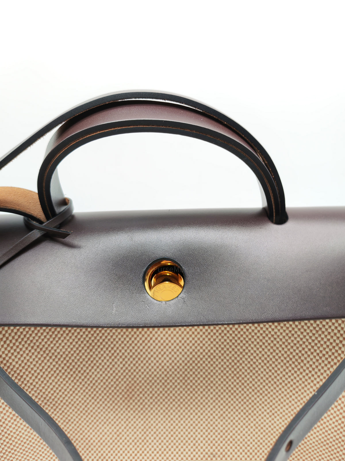 Hermès Herbag Zip PM 31 Ecru, Beige Toile H Ebene Hunter Gold Hardware Stamp W (2024)