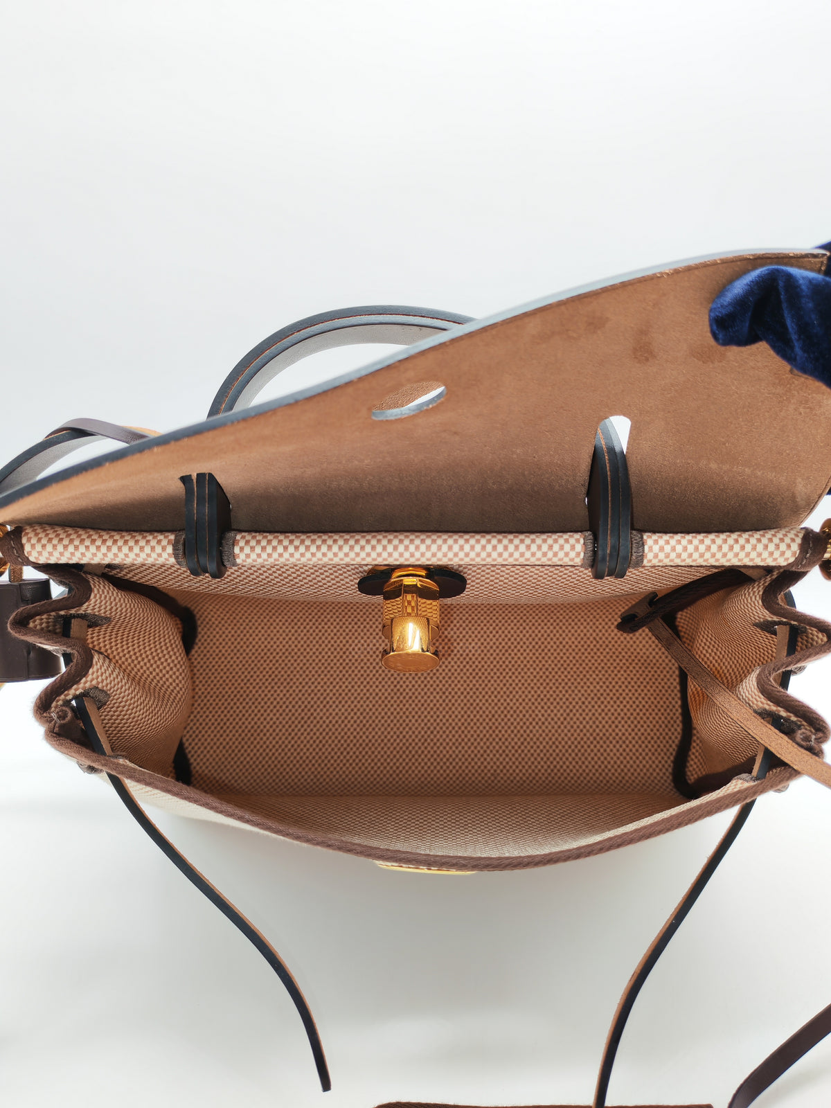 Hermès Herbag Zip PM 31 Ecru, Beige Toile H Ebene Hunter Gold Hardware Stamp W (2024)
