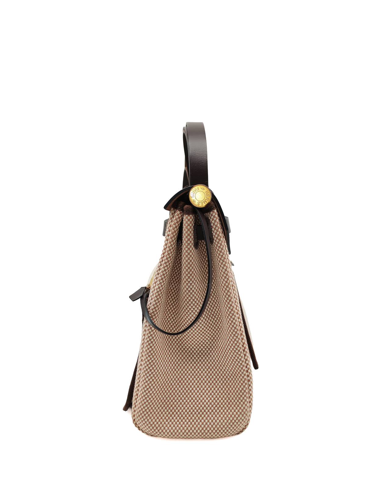 Hermès Herbag Zip PM 31 Ecru, Beige Toile H Ebene Hunter Gold Hardware Stamp W (2024)