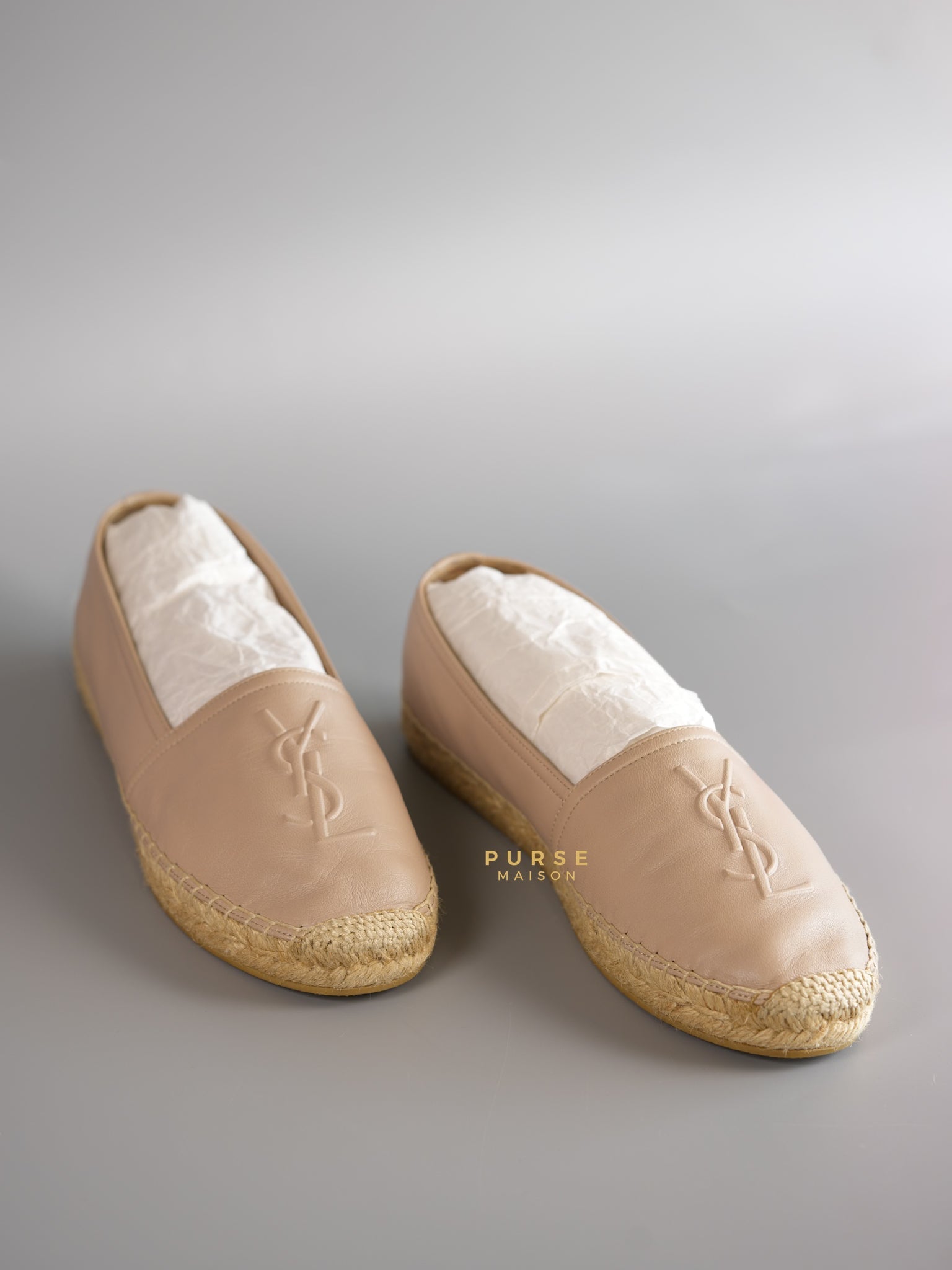 Espadrilles in Poudre Lambskin Leather Size 38 (25cm) | Purse Maison Luxury Bags Shop